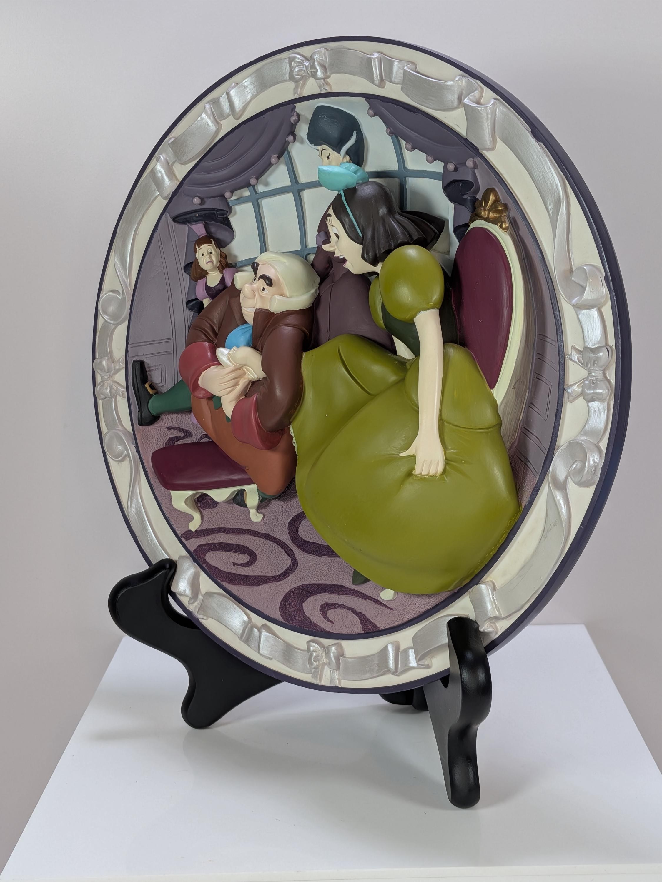 Complete Set of 4 Rare Vintage 90s Disney Store Cinderella 3D Sculptural Plates - Limited Edition - Like New - Original Boxes & COAs view 19