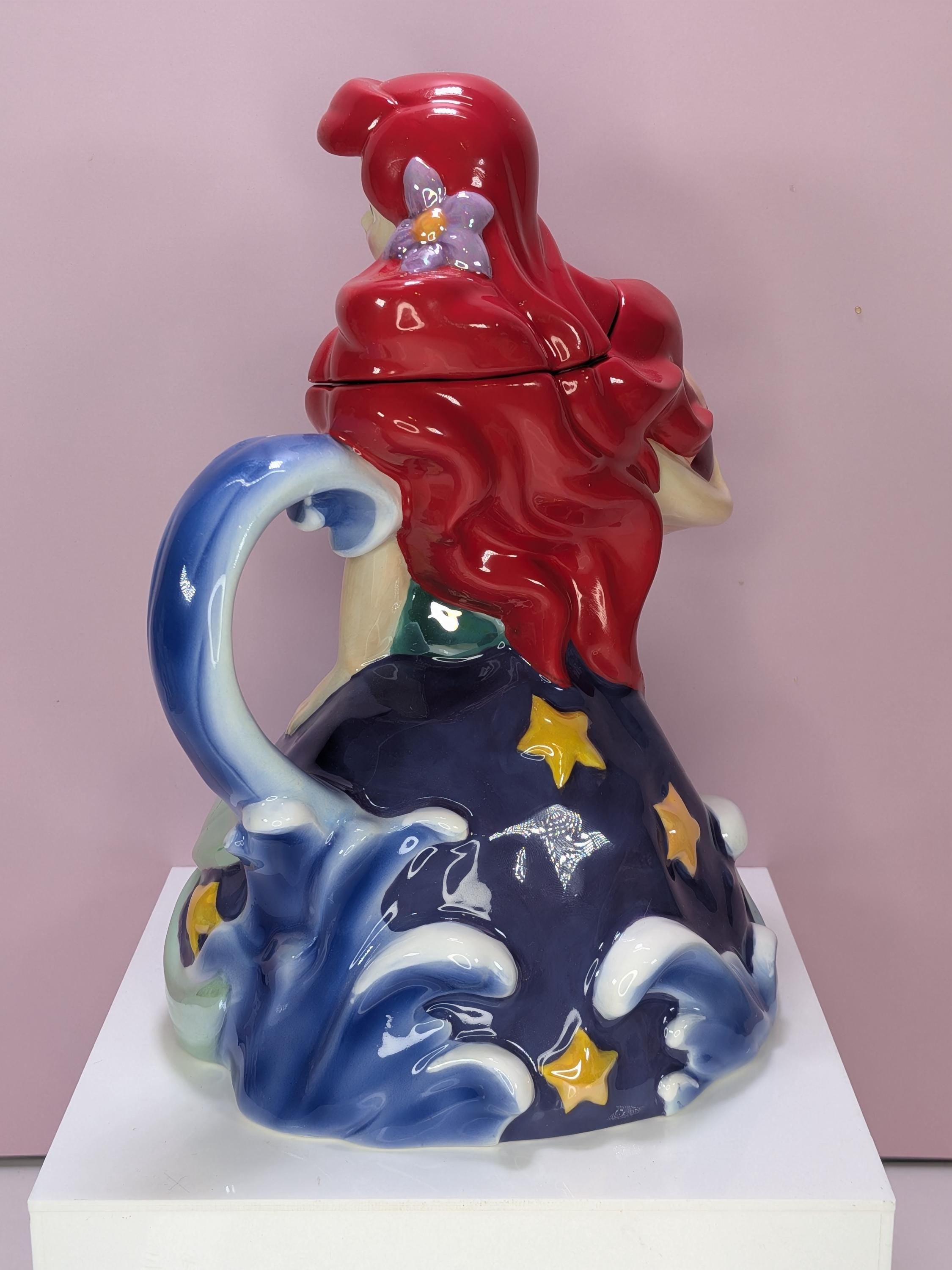 Vintage Disney Princess The Little Mermaid Ceramic Teapot by Kreisler view 6