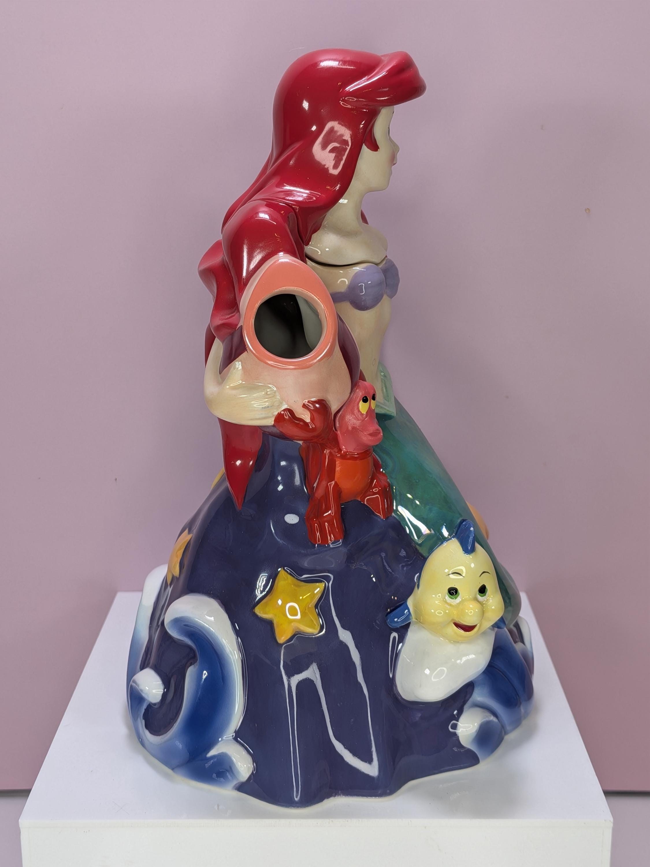 Vintage Disney Princess The Little Mermaid Ceramic Teapot by Kreisler view 8