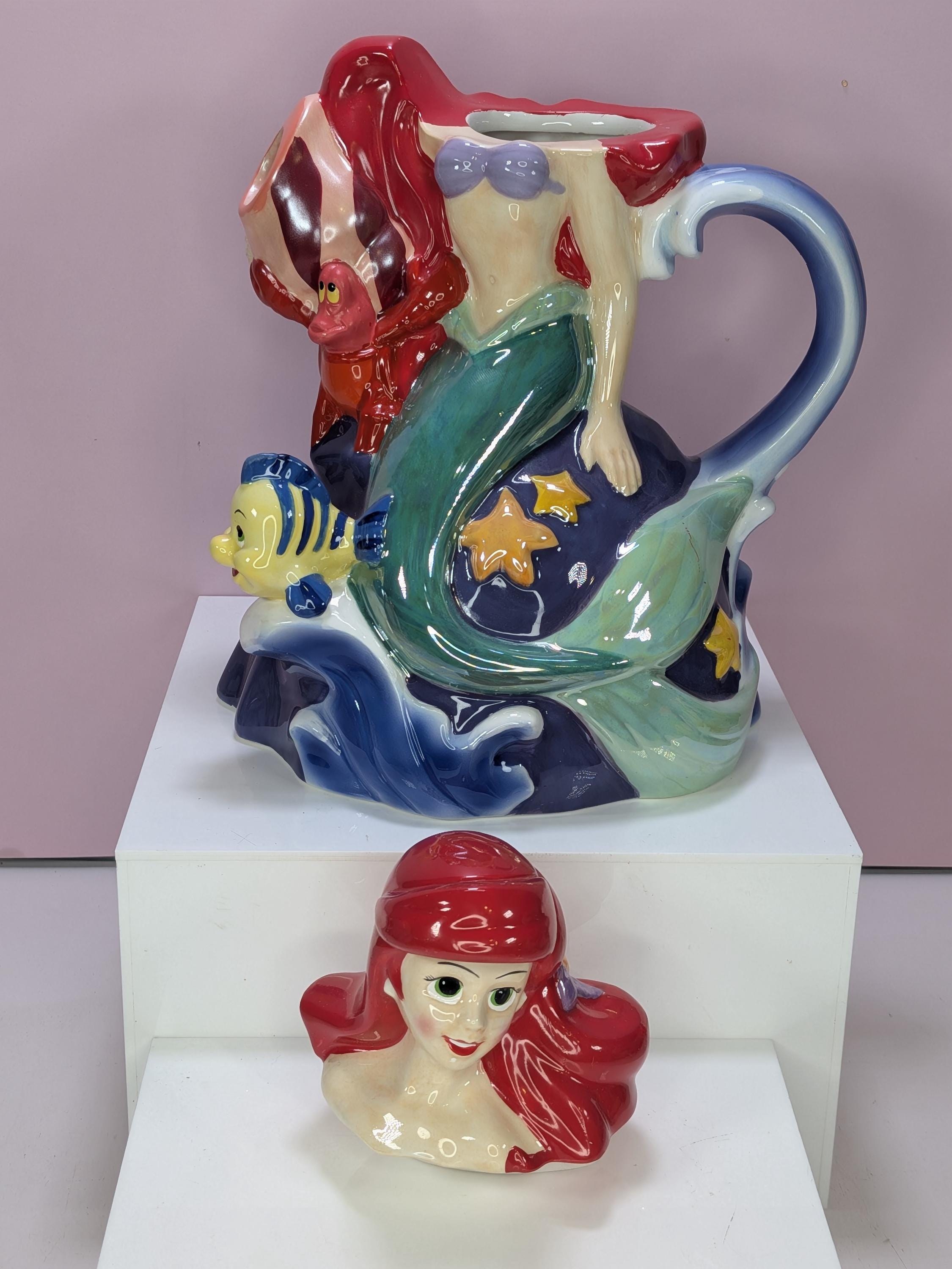 Vintage Disney Princess The Little Mermaid Ceramic Teapot by Kreisler view 10