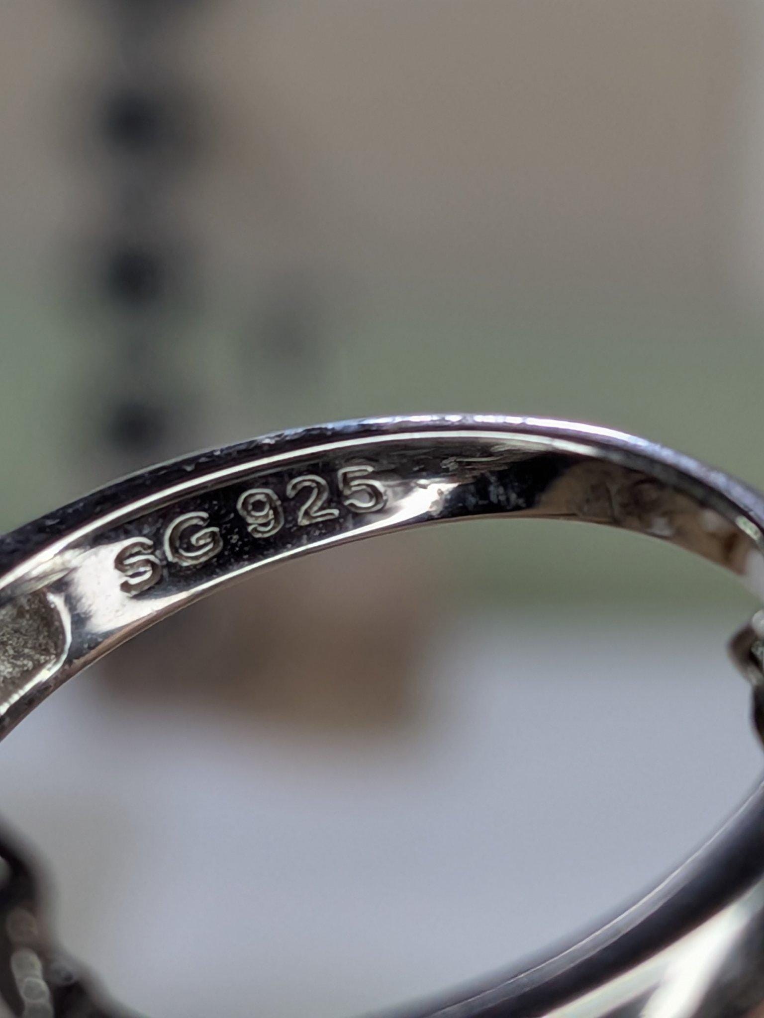 Estate JTV Black Spinel Flower Bracelet and Ring Set Sterling Silver view 8