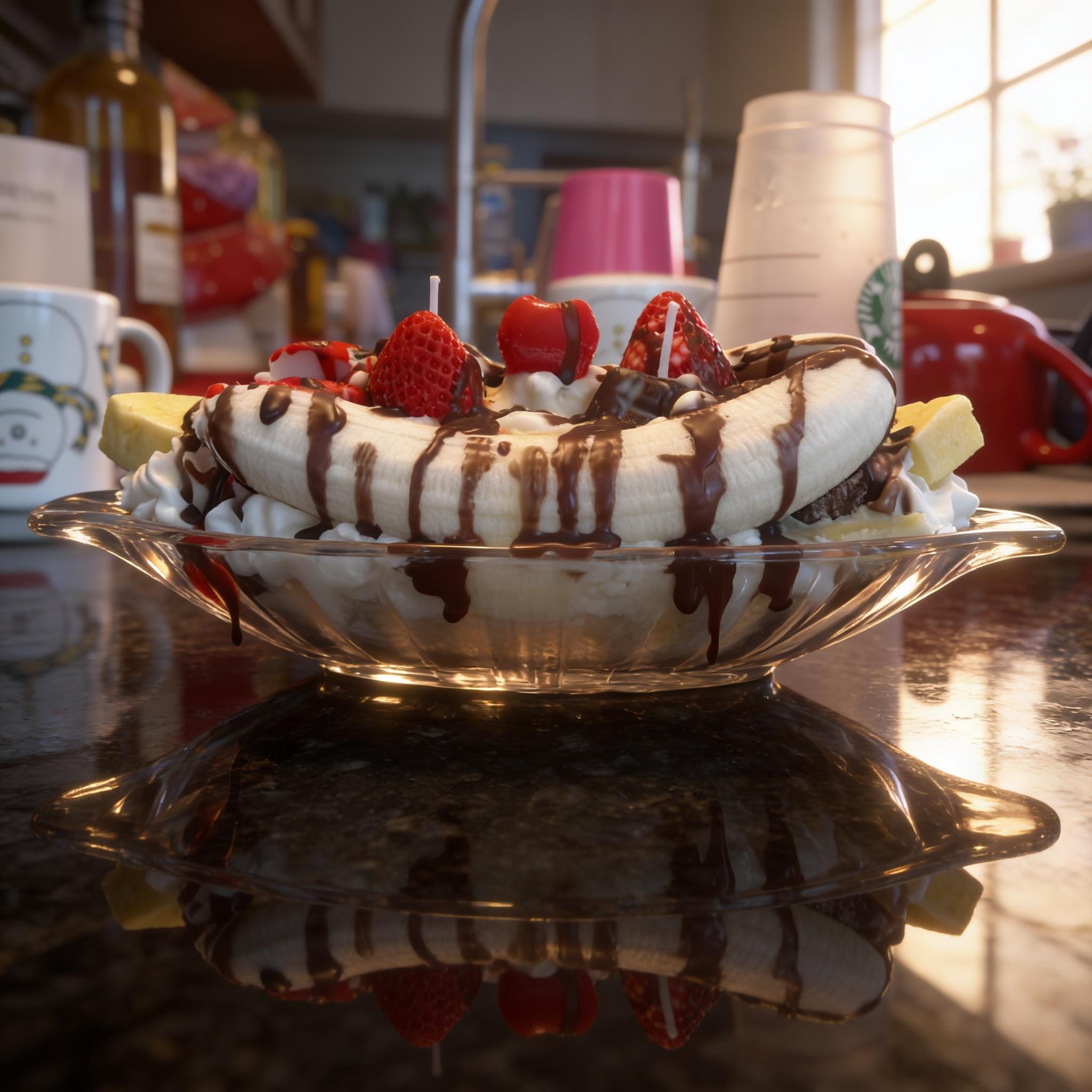 Banana Split Dessert Candle