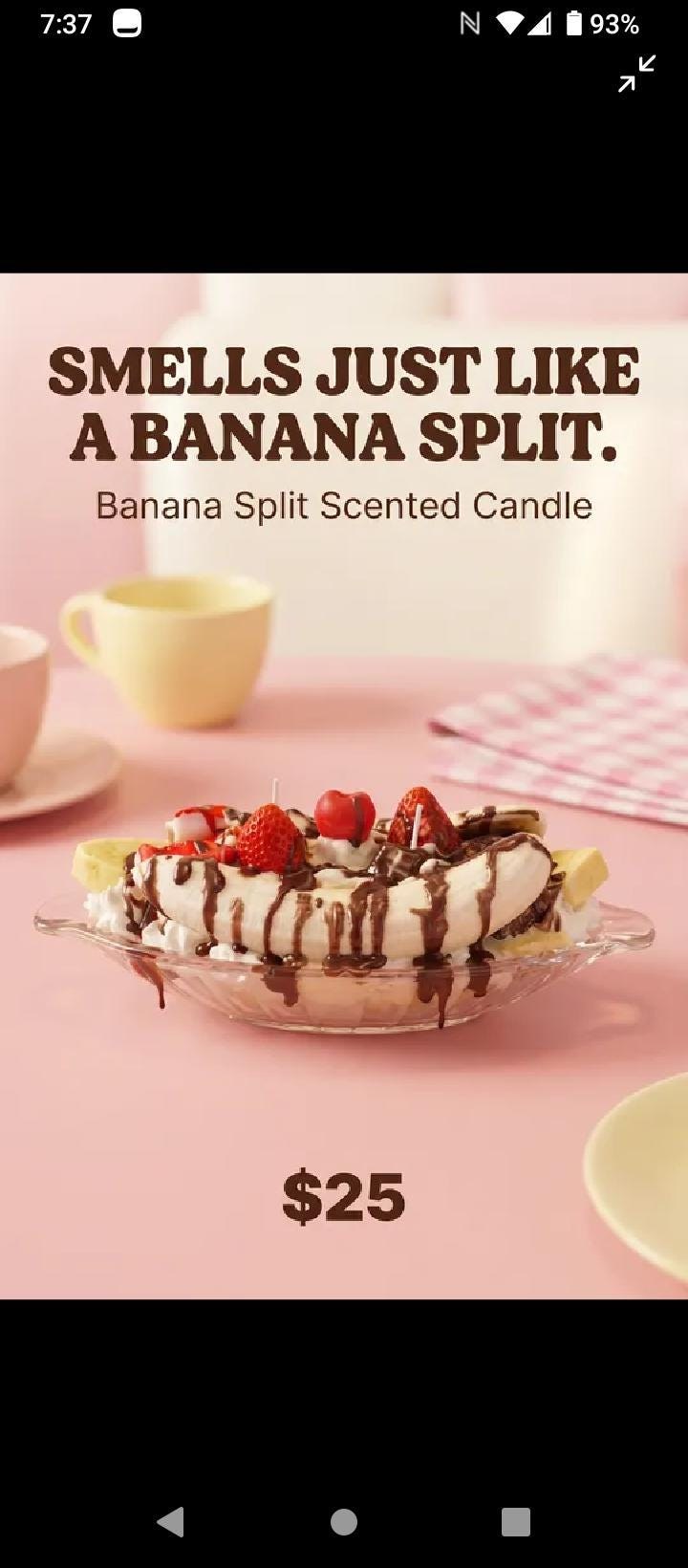 Banana Split Dessert Candle, view 2