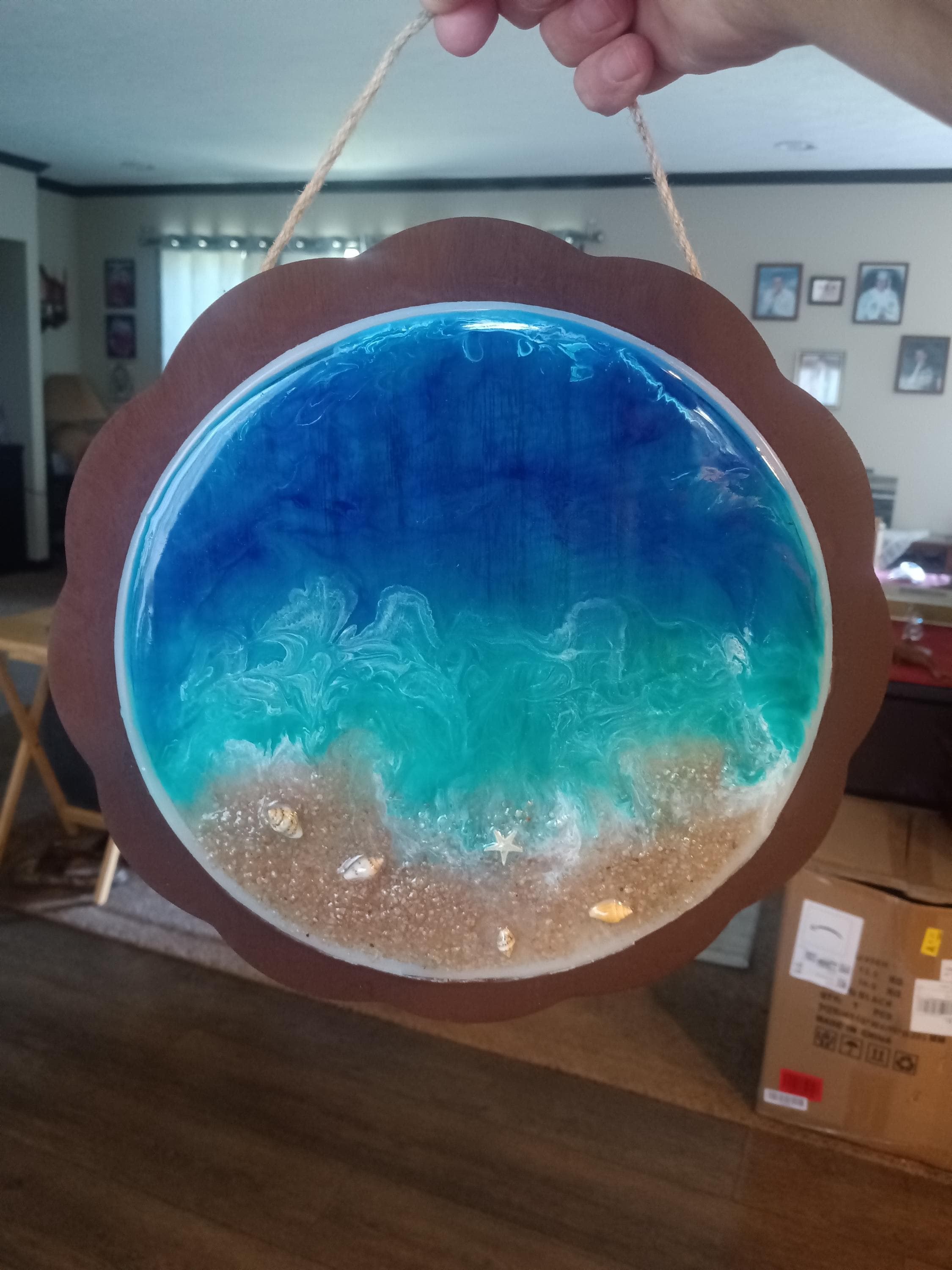 Ocean-Inspired Coastal Plaque