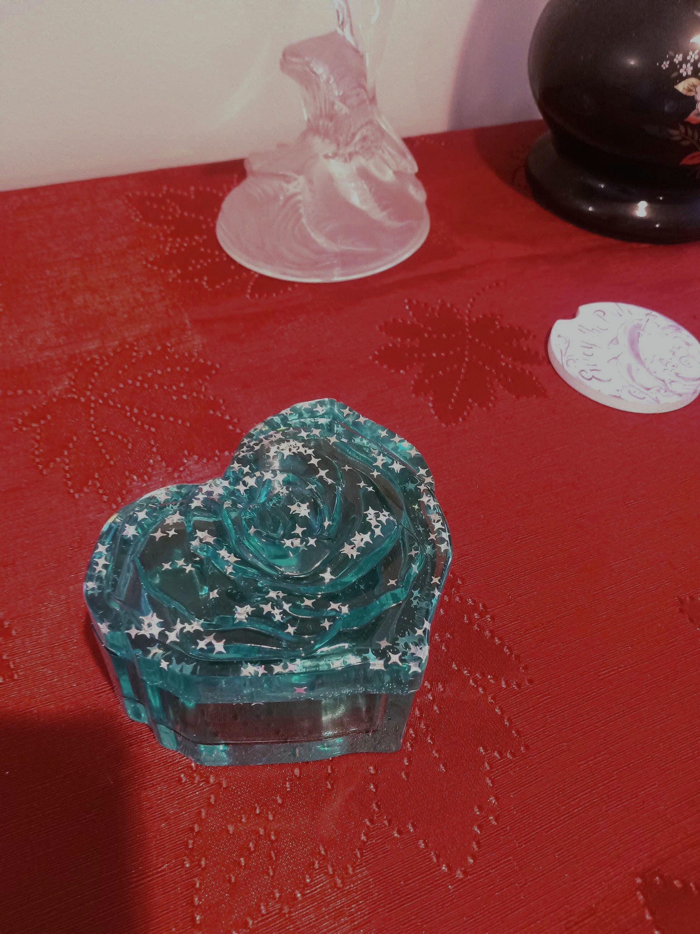 Handmade Resin Jewelry Jar – Decorative Storage Container with Lid, view 2