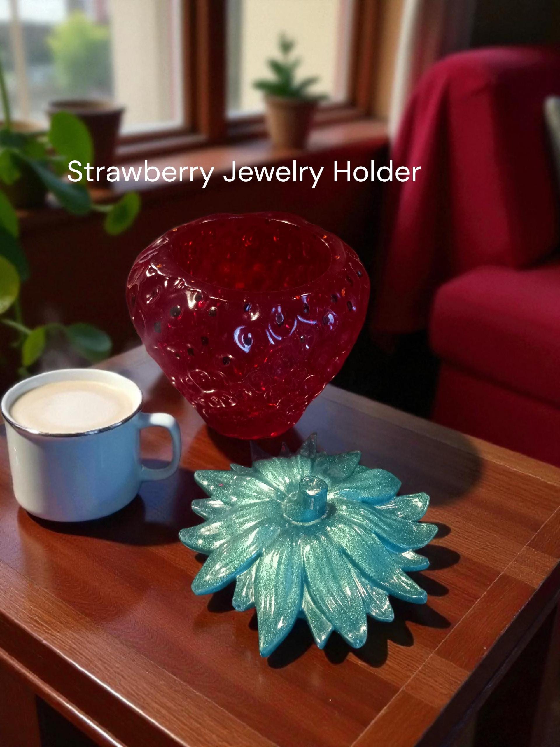 Handmade Resin Jewelry Jar- Ring and Earring Holder with Lid