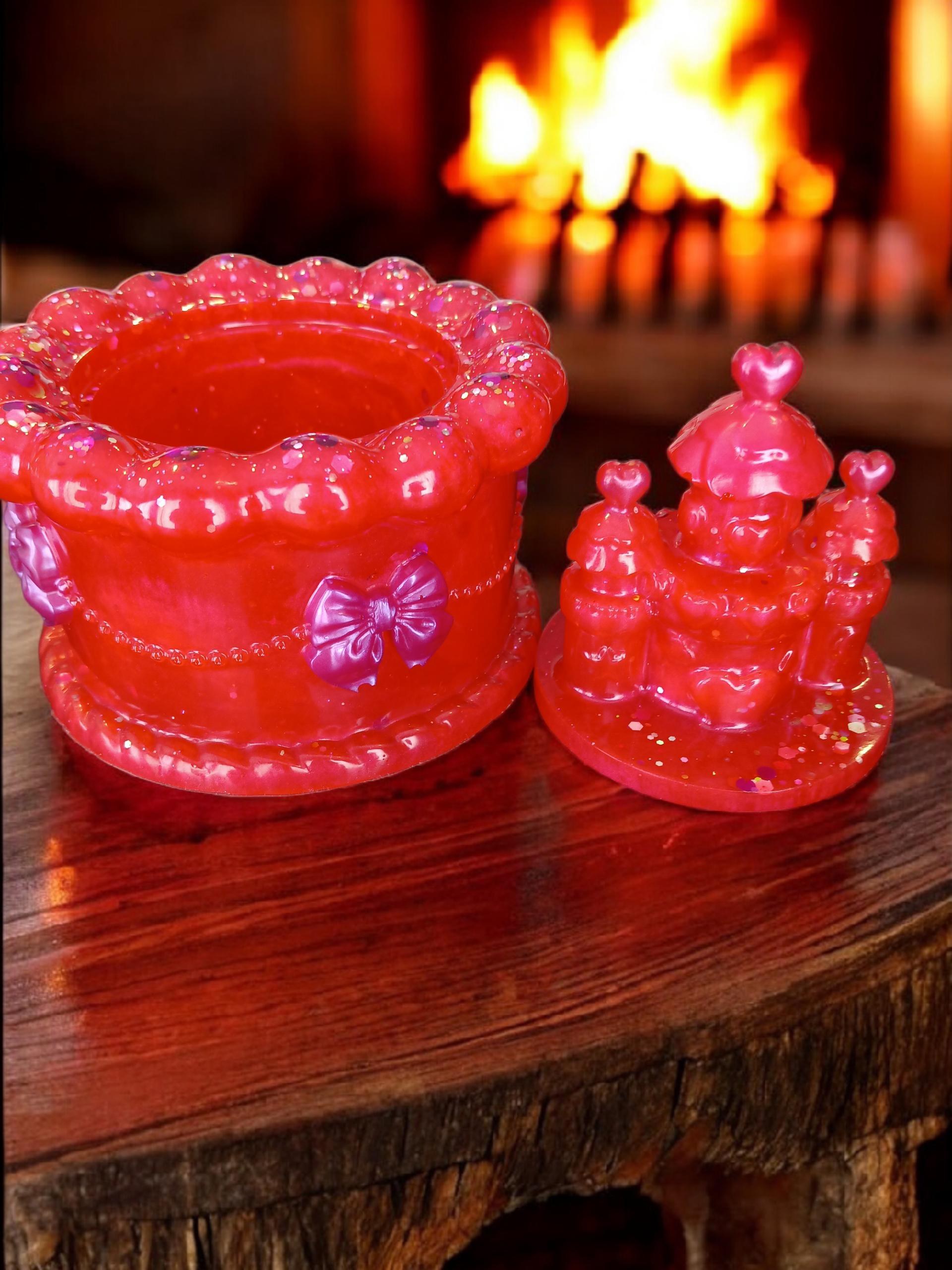 Handmade Resin Jewelry Jar with Lid – Decorative Storage Container, view 2