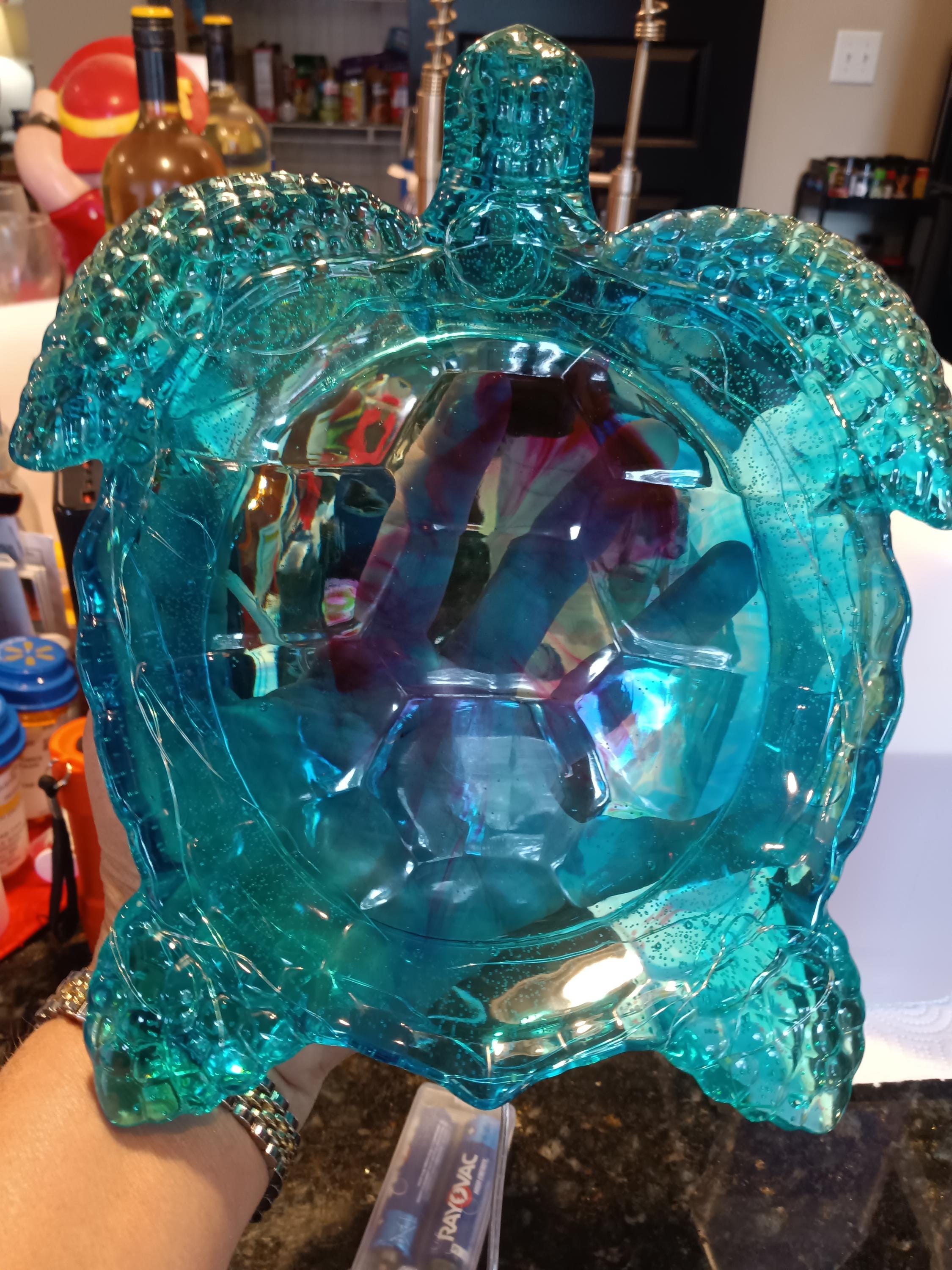 Handcrafted Large Resin Turtle – Beach House Accent., view 2