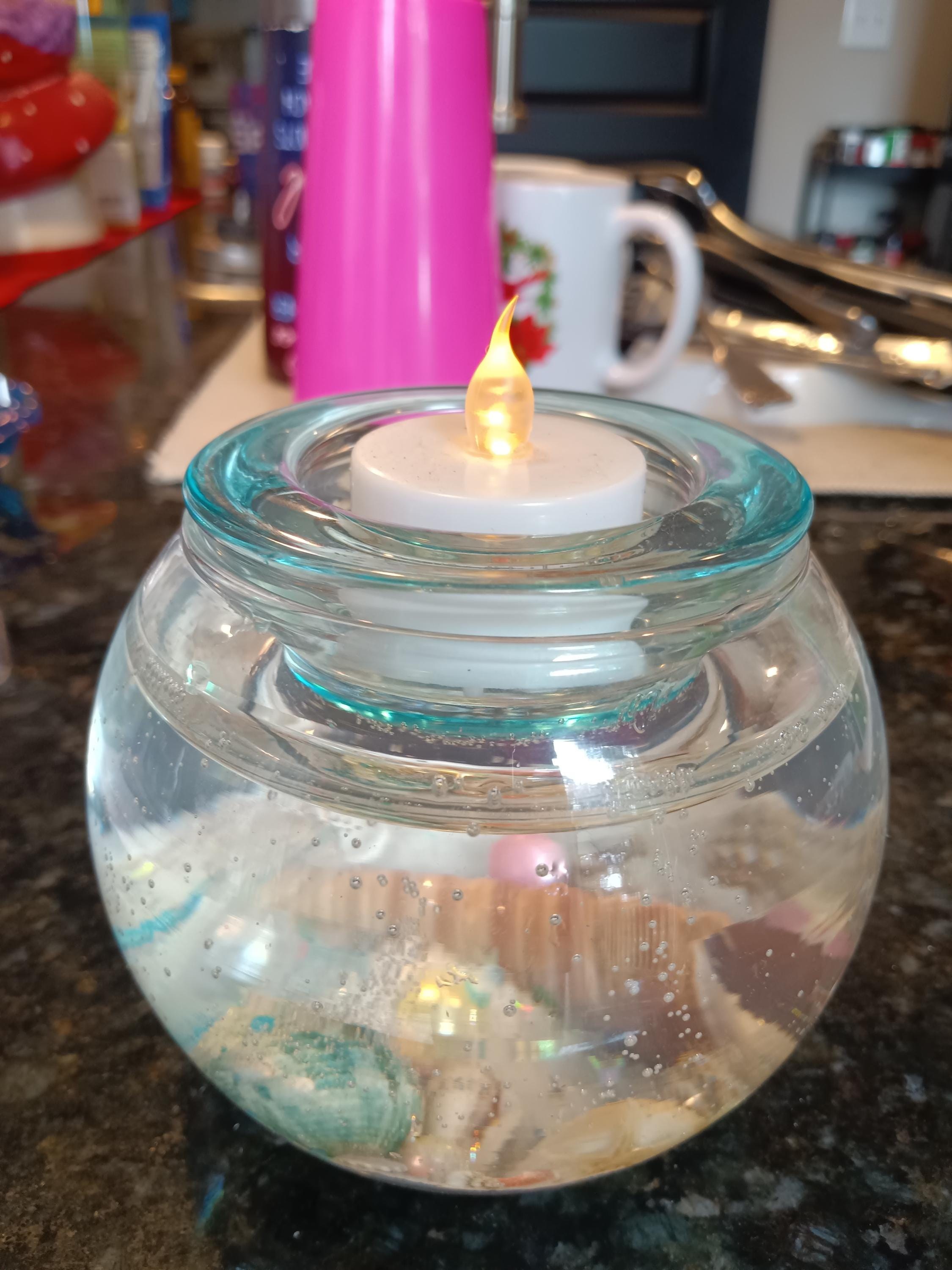 Coastal serenity candle holder.
