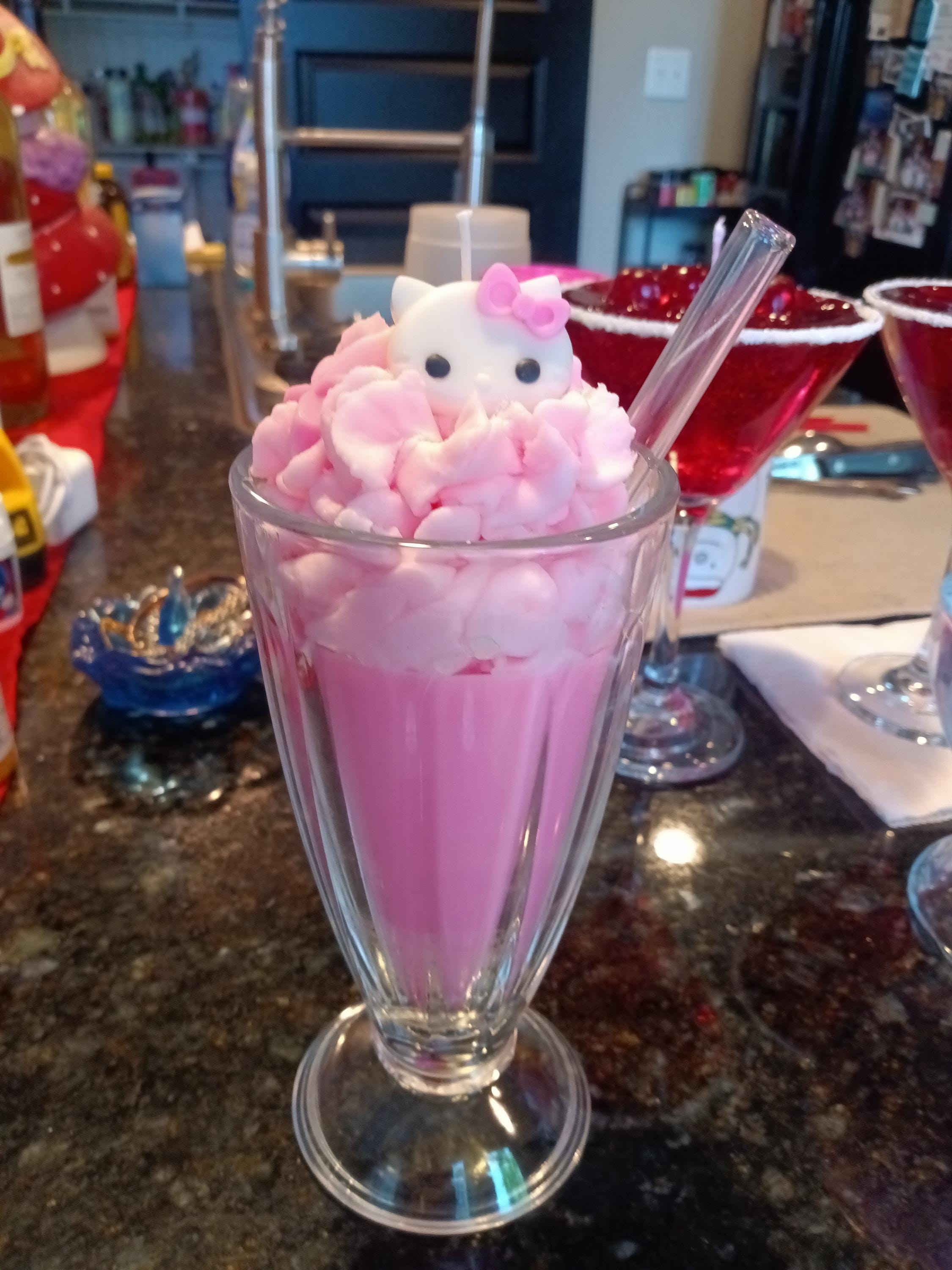 Kawaii Hello Kitty Ice Cream Sundae Candle, view 2