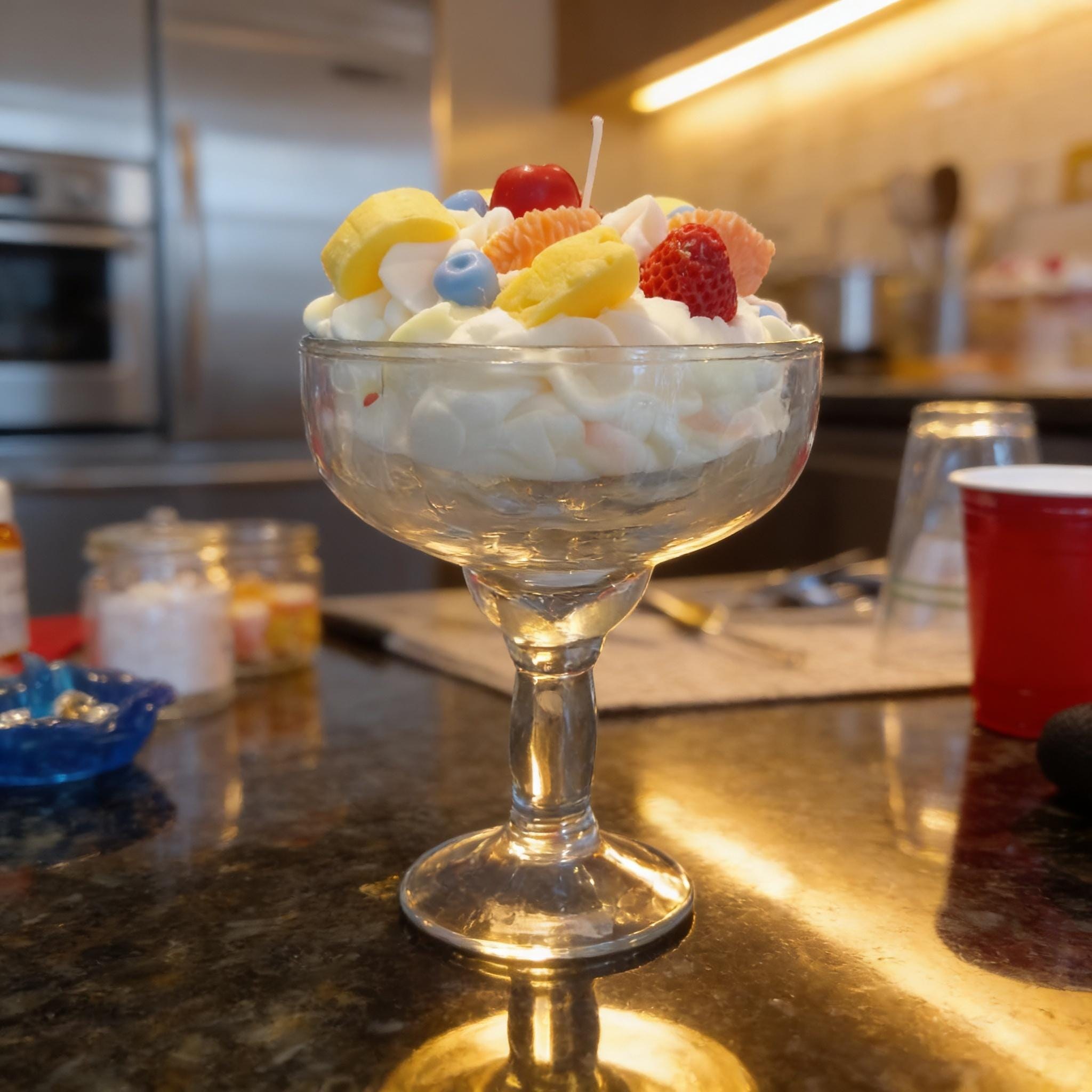 Fruit Cocktail Sundae Candle