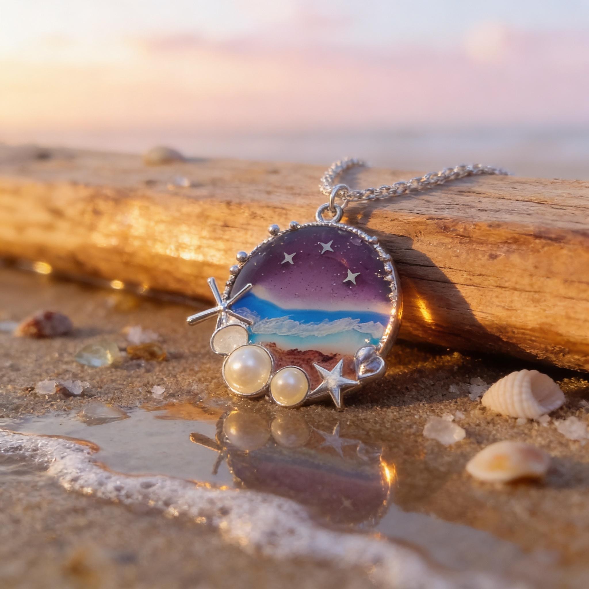 Beach Lover Charm Necklace, view 3