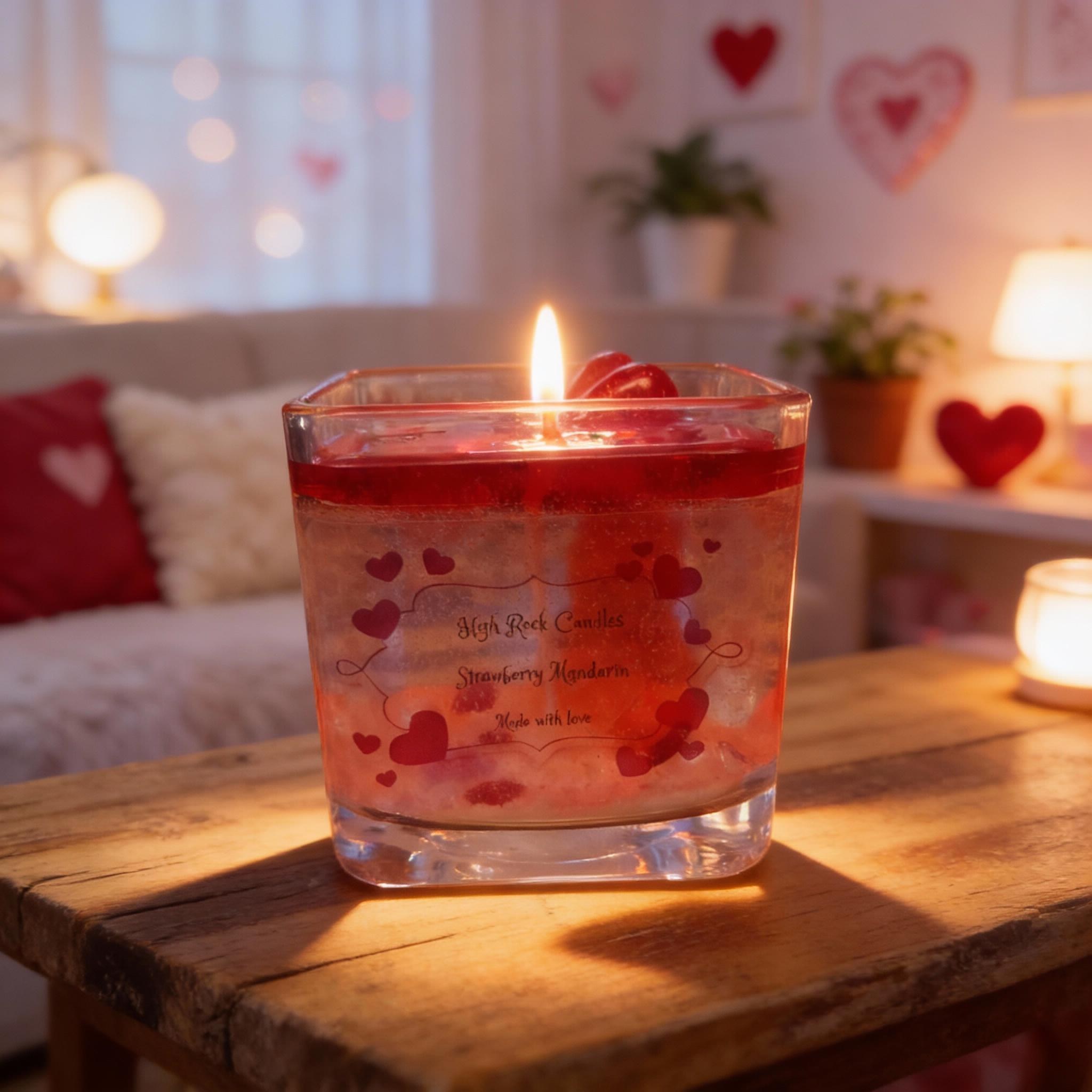 Teddy Bear Candle - Handmade Heart Decor, Valentine's Gift