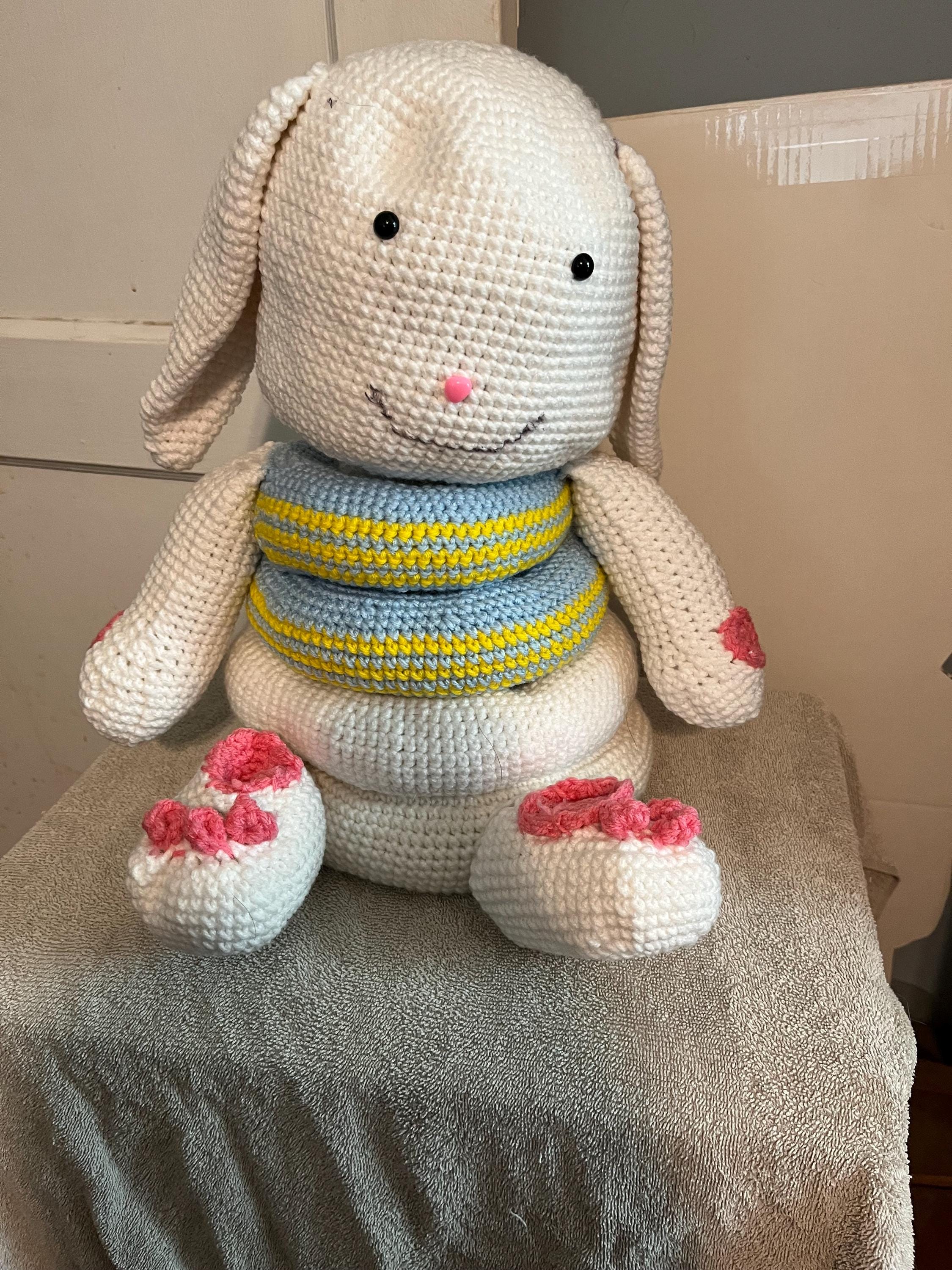 Stacked Bunny Rabbit handmade crochet piece
