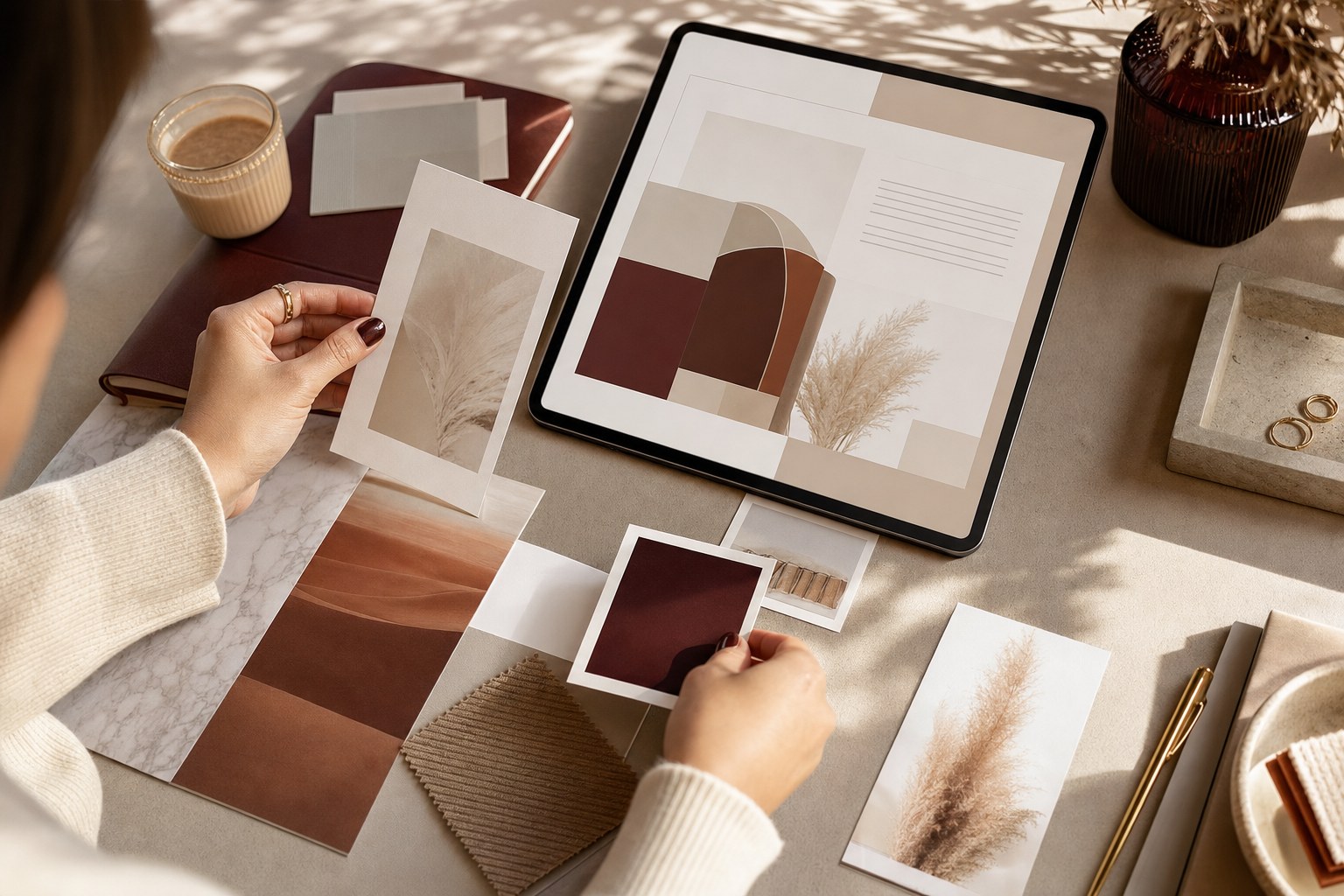 A calm workspace for digital products training