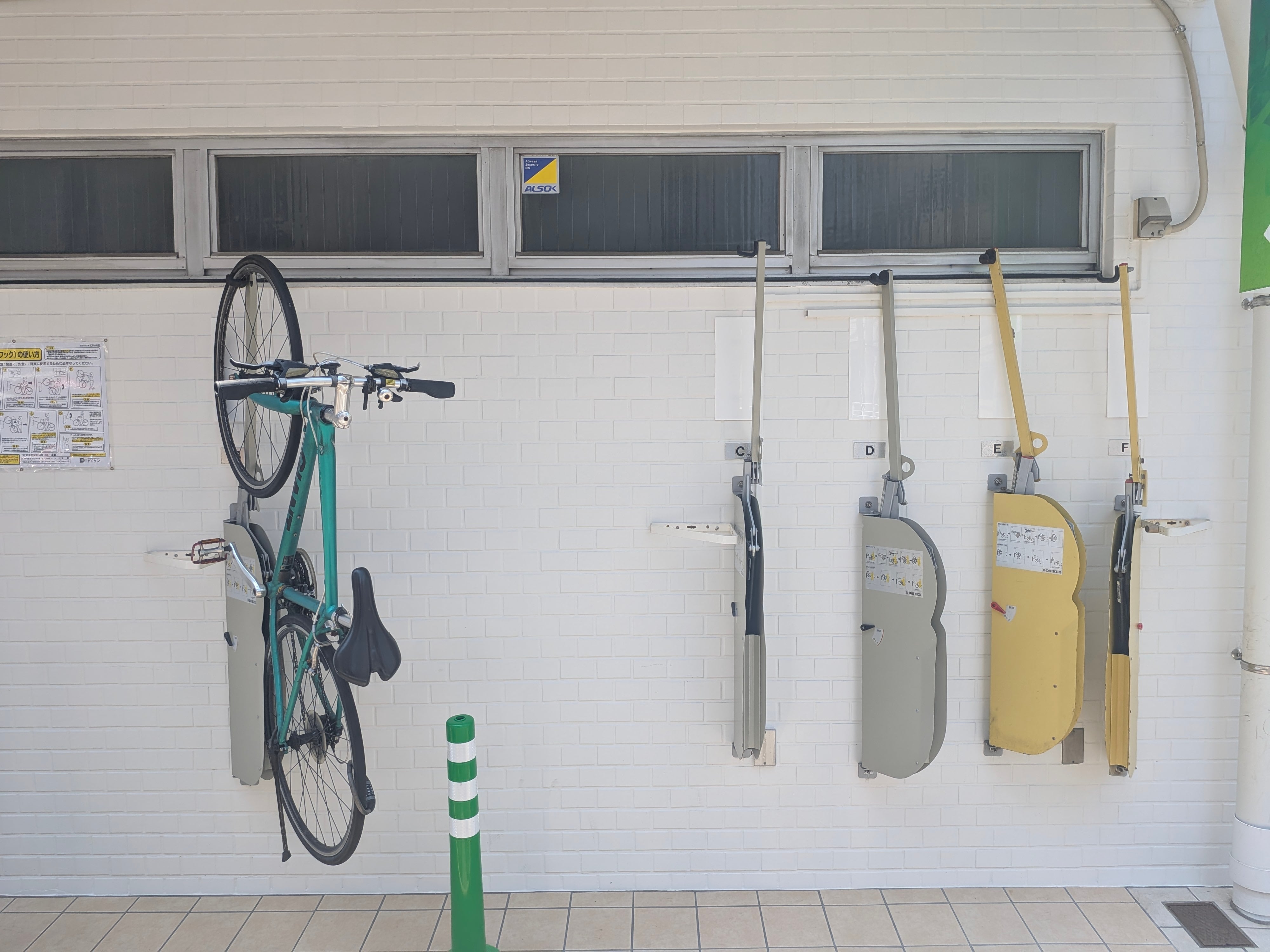 Bicycle storage outside a residential building