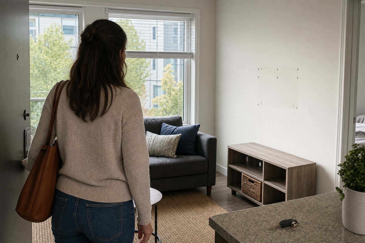 Renter returning to an apartment after a burglary