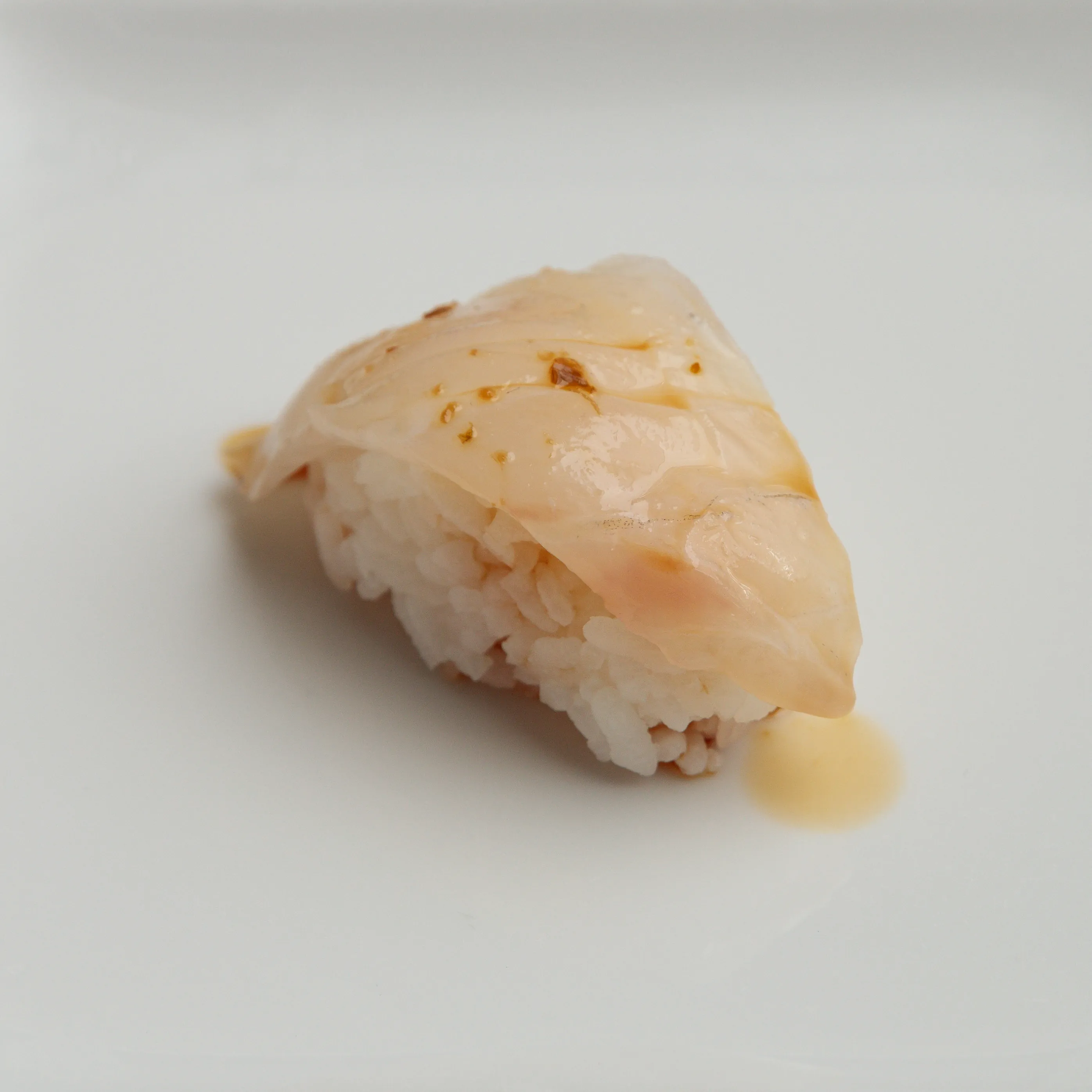 Sea bass nigiri on rice