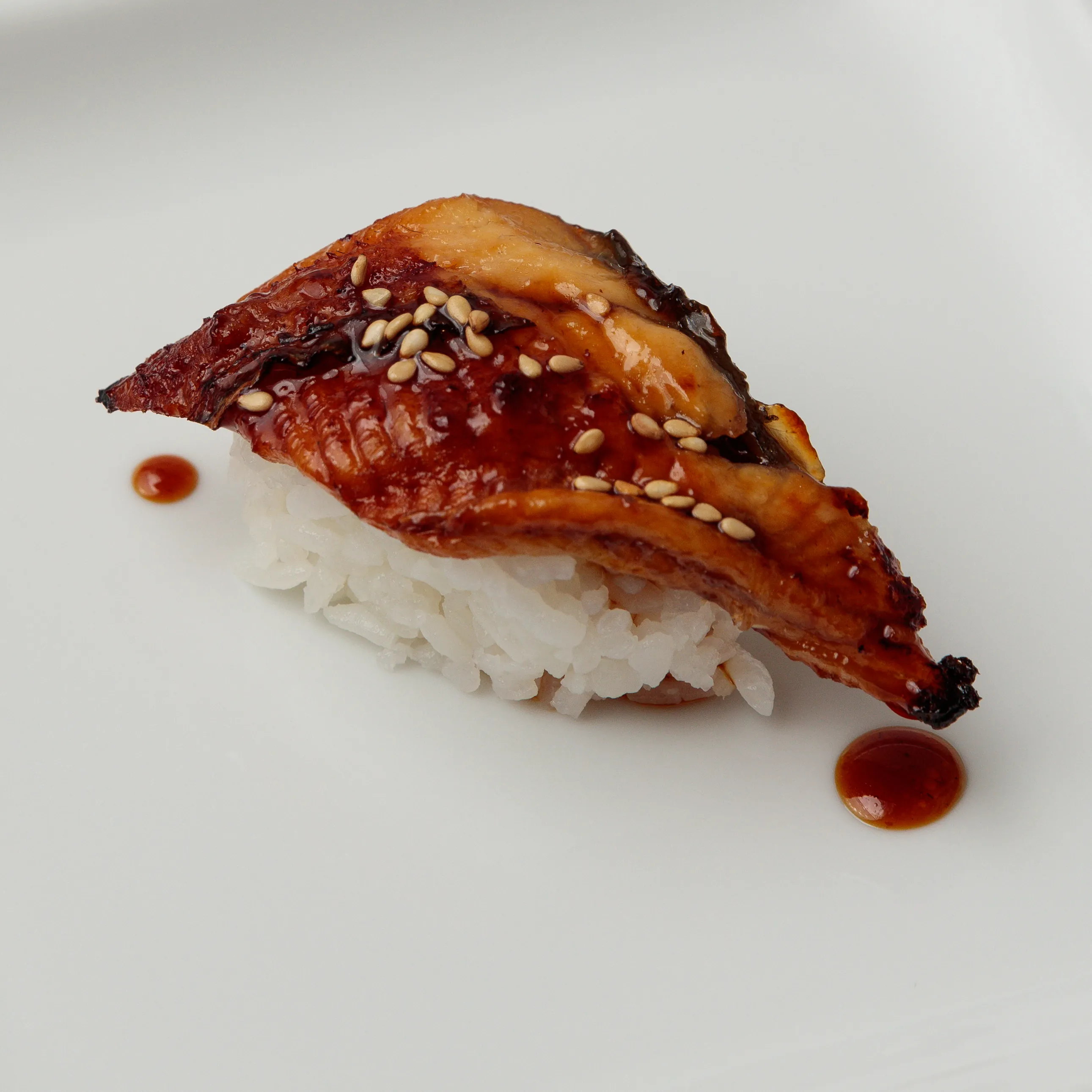 Unagi sushi prepared for serving
