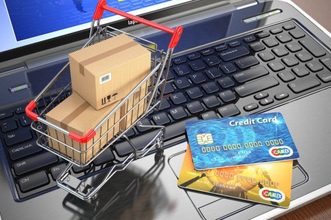 Online shopping cart, packages, and payment cards