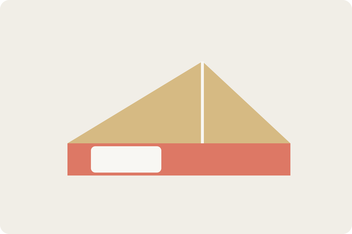 Illustration of a cheese wedge with an unbranded label.