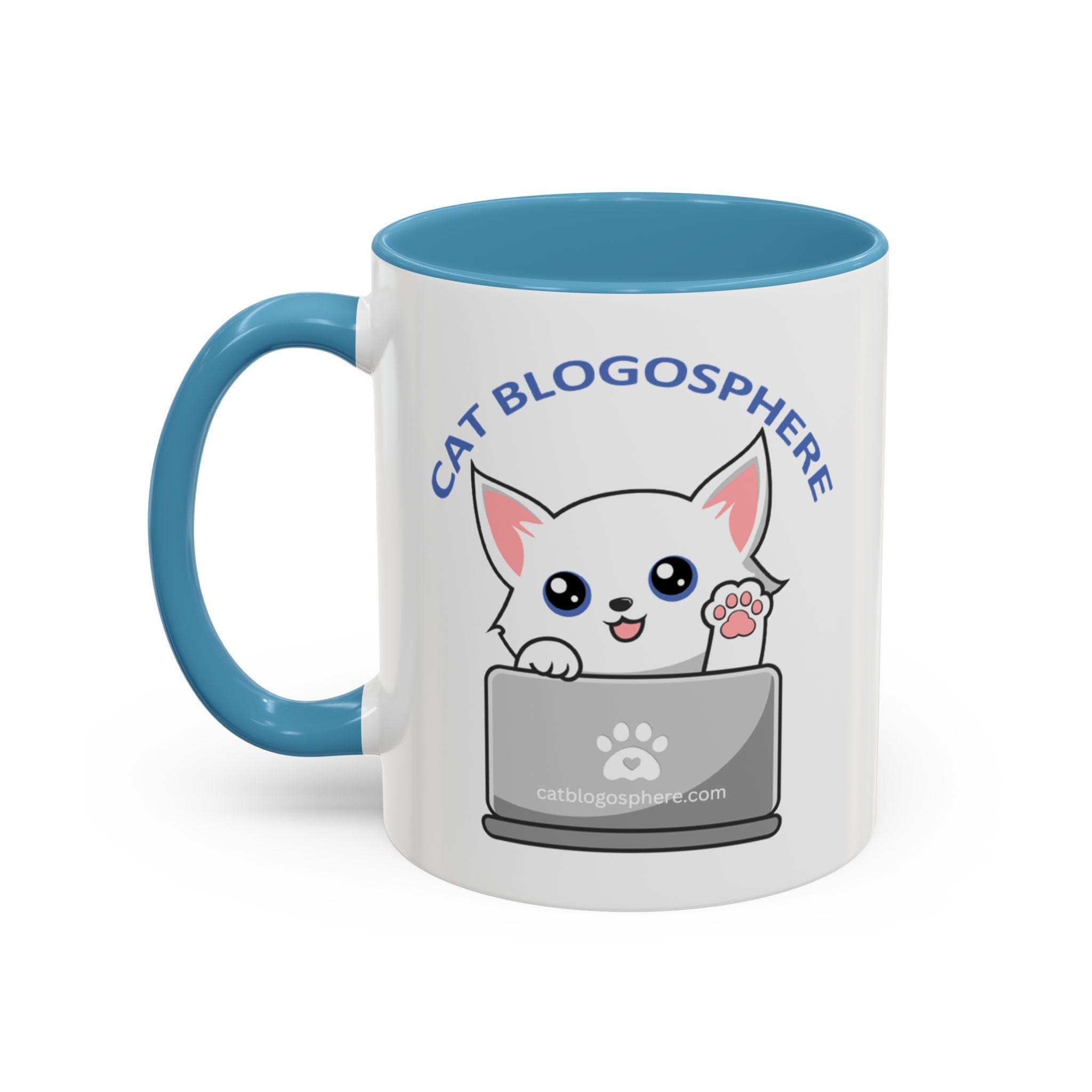 Cat Coffee Mug, 11oz Blogosphere Design With Black Handle, image 5
