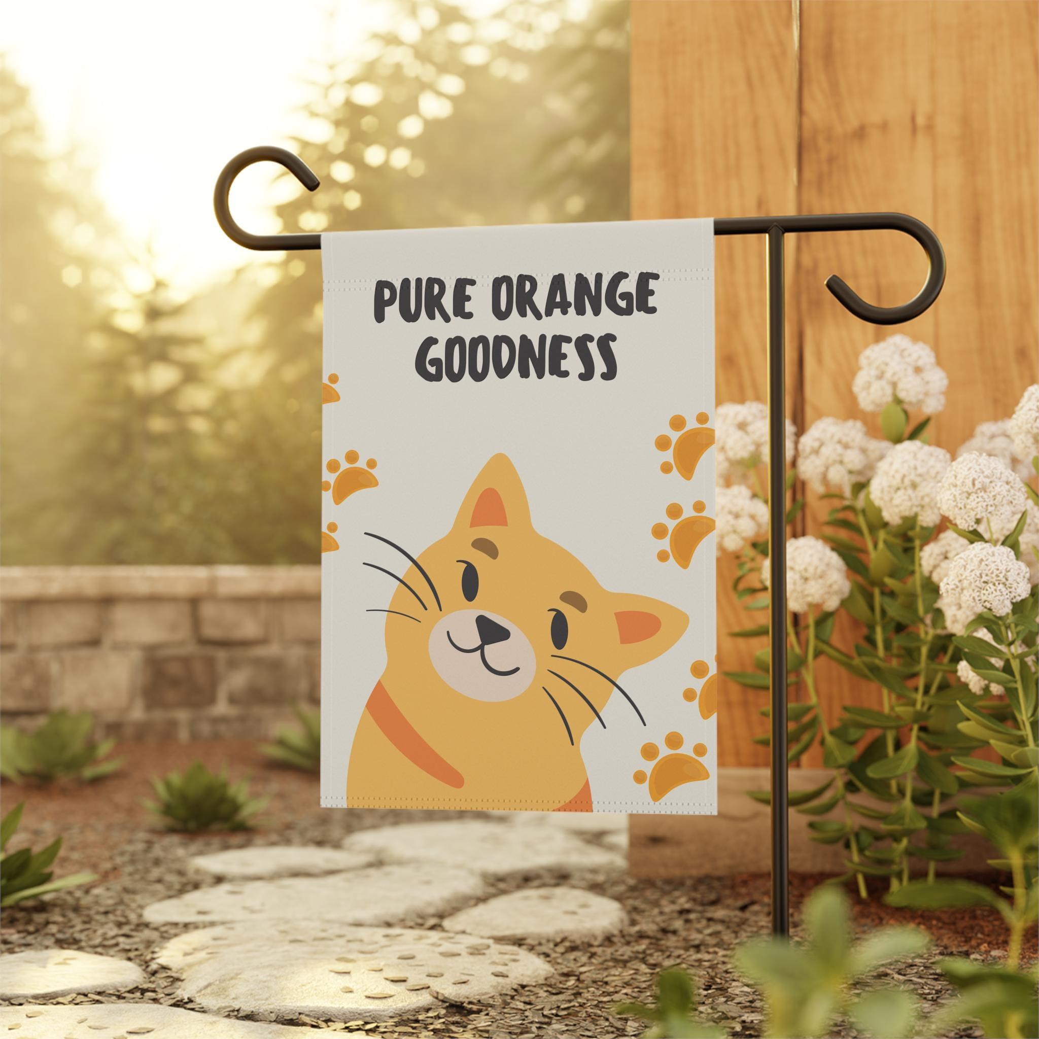Orange Cat Banner, Double-Sided Poly Poplin Garden Decor, image 4