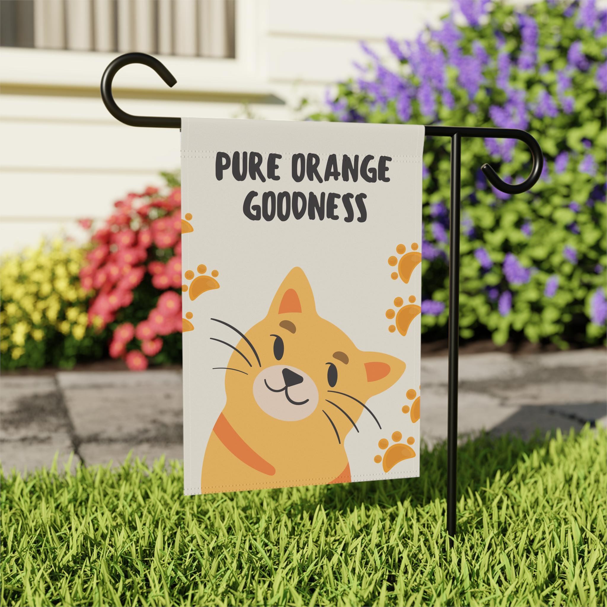 Orange Cat Banner, Double-Sided Poly Poplin Garden Decor, image 5