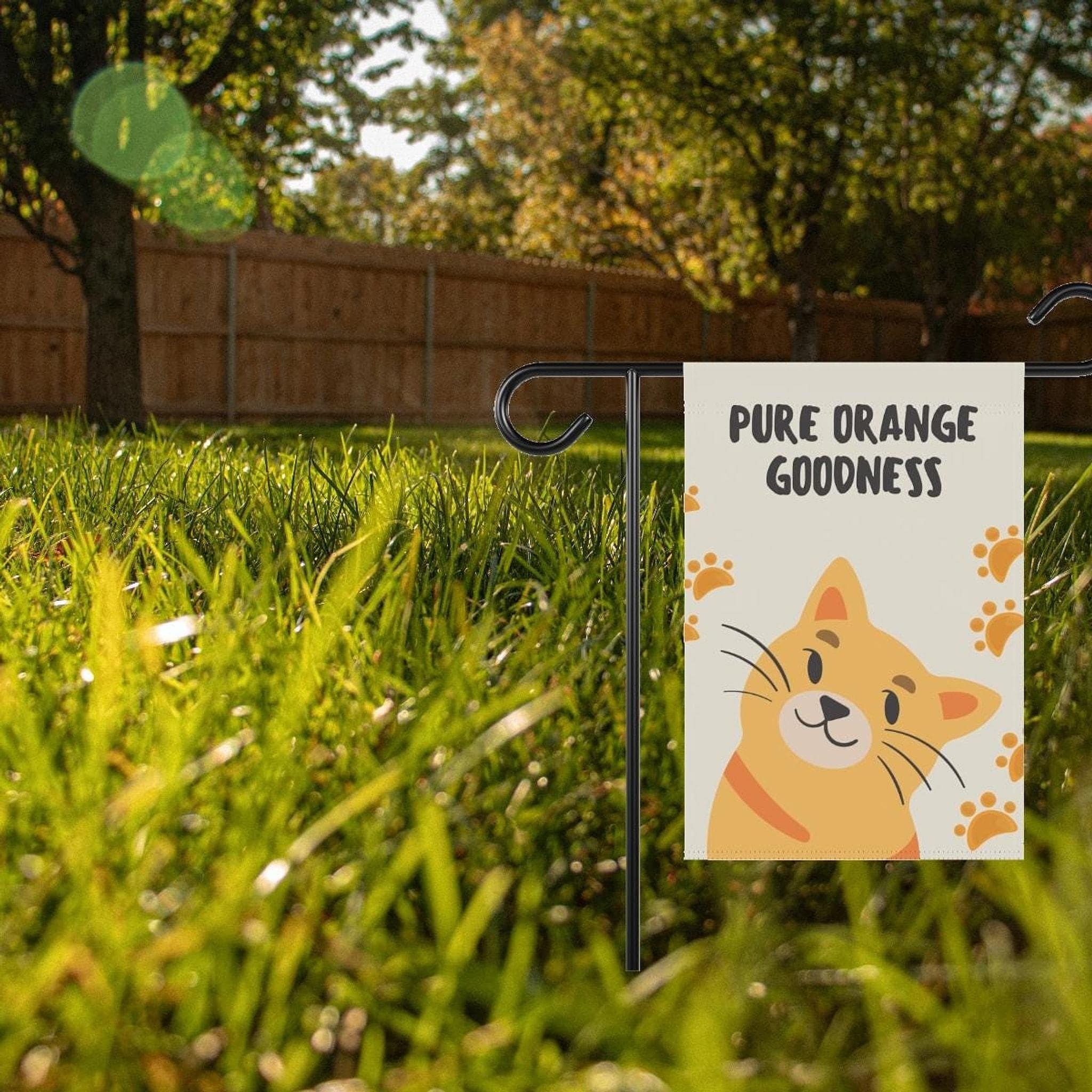Orange Cat Banner, Double-Sided Poly Poplin Garden Decor, image 7