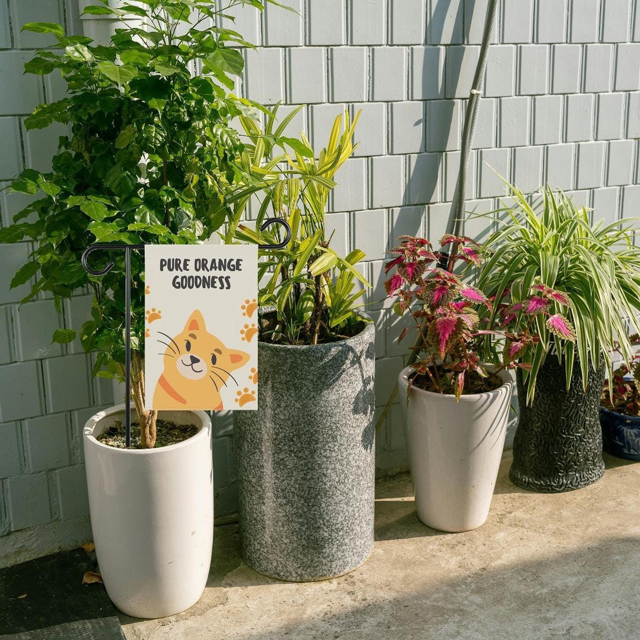 Orange Cat Banner, Double-Sided Poly Poplin Garden Decor, image 8