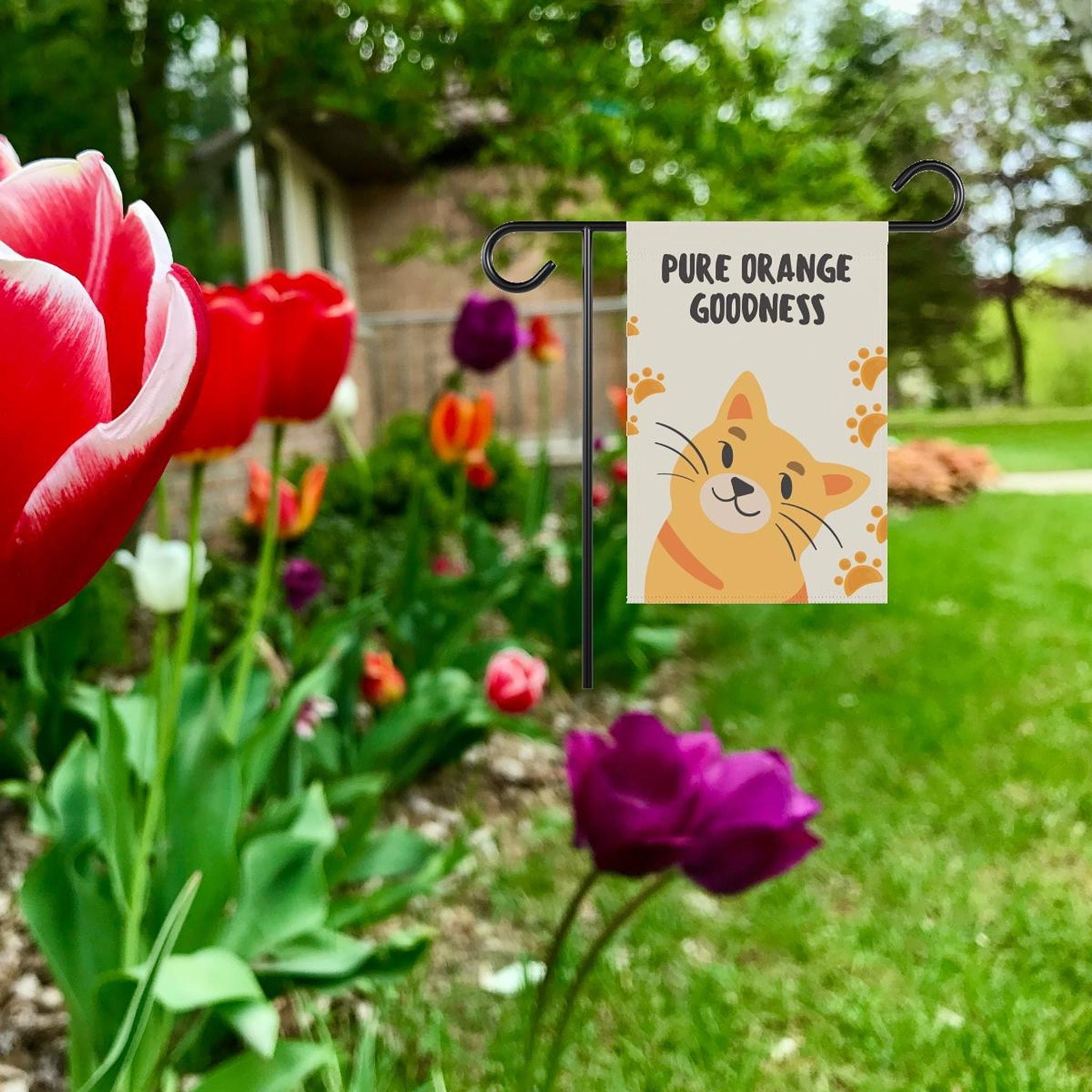 Orange Cat Banner, Double-Sided Poly Poplin Garden Decor, image 9