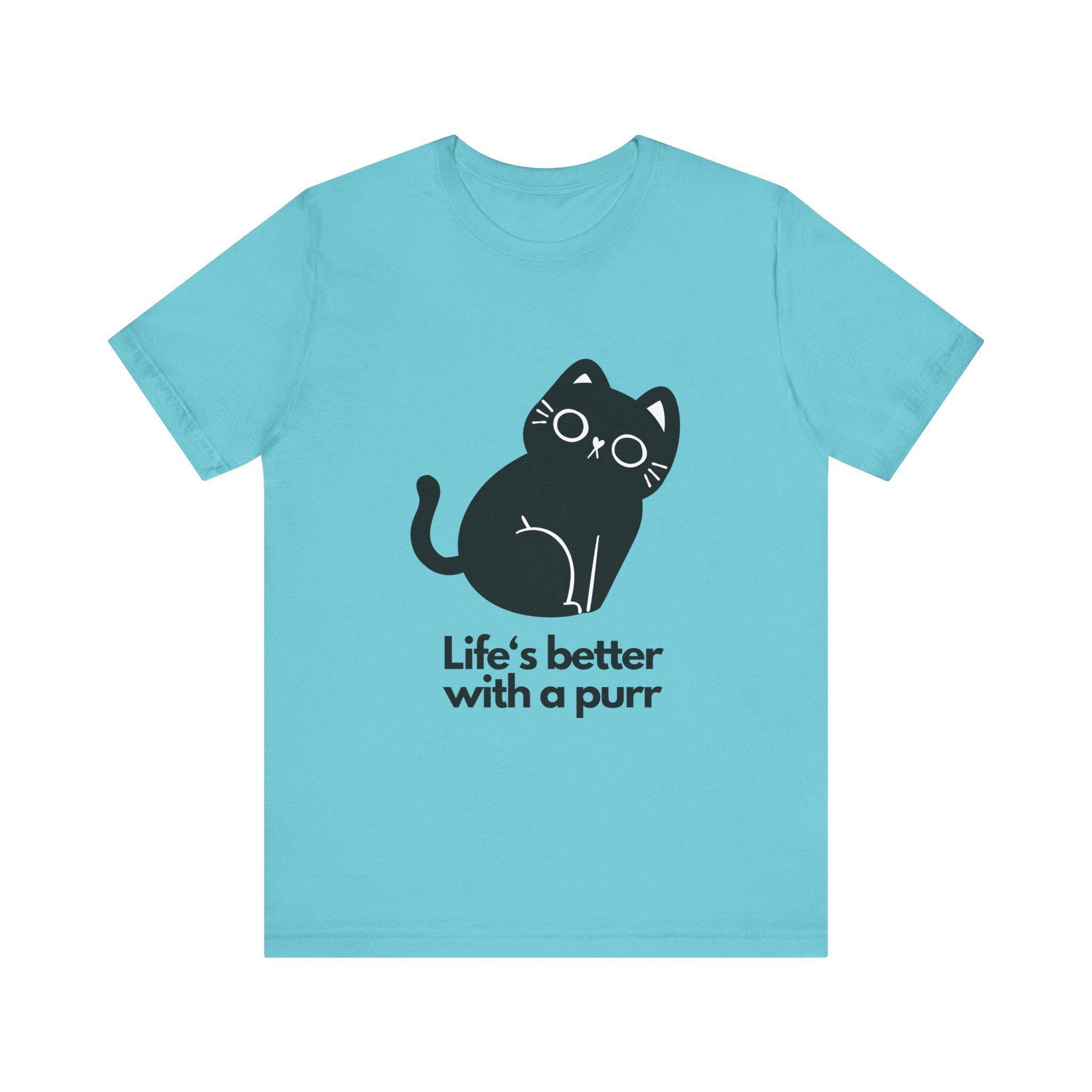 Life Is Better With a Purr T-Shirt for Cat Lovers, Unisex Airlume Cotton, image 5
