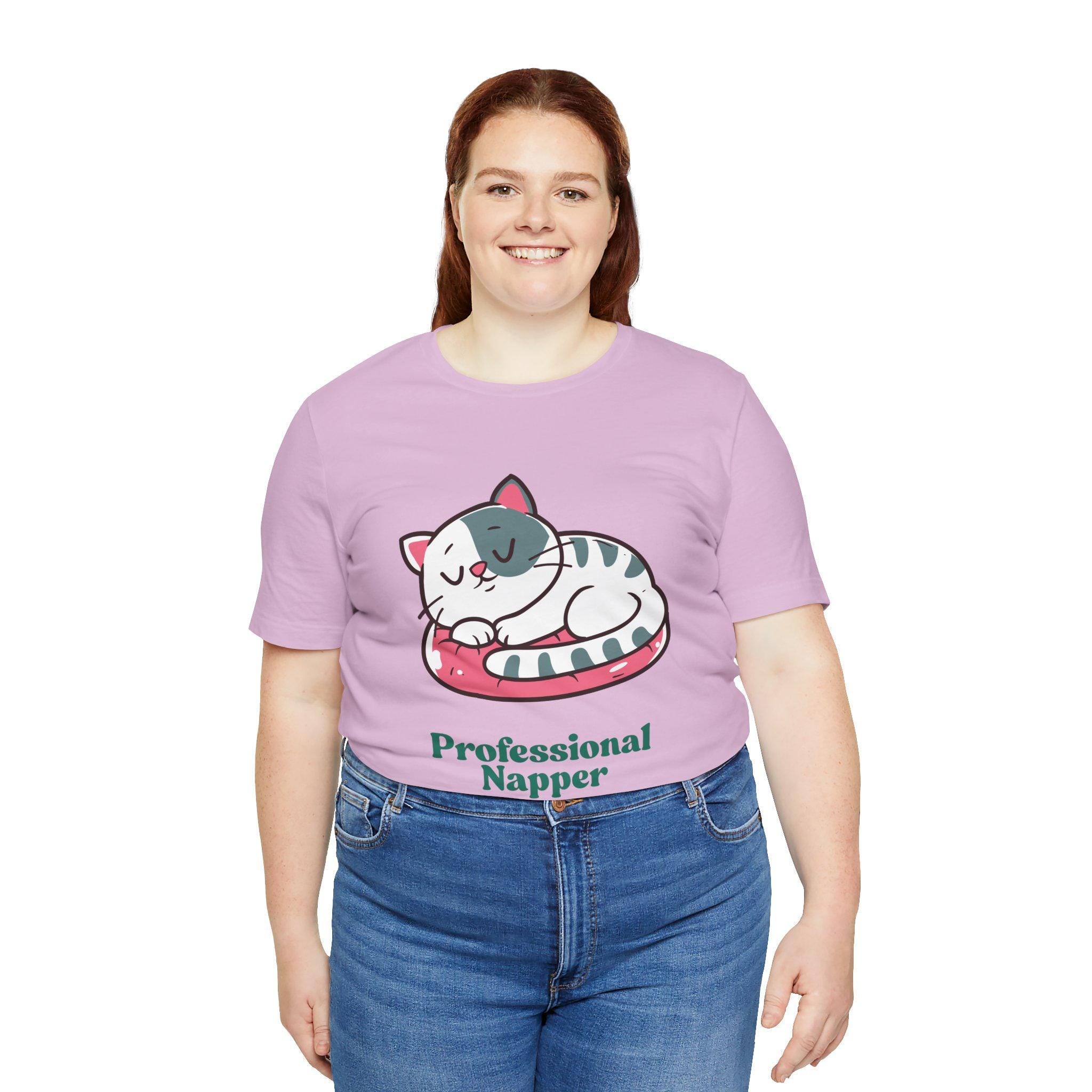 Professional Napper T-Shirt: Funny Cat Lover Tee, image 8