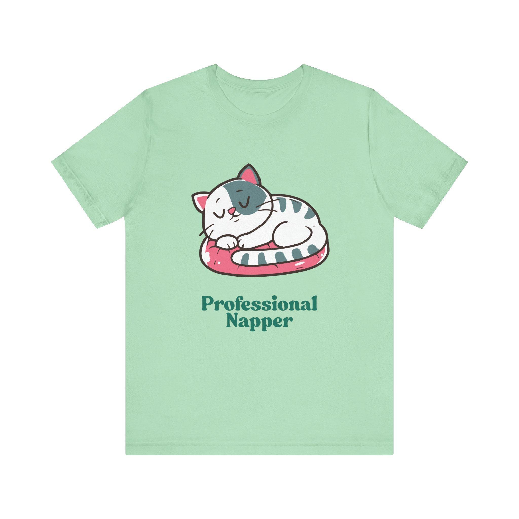 Professional Napper T-Shirt: Funny Cat Lover Tee, image 2