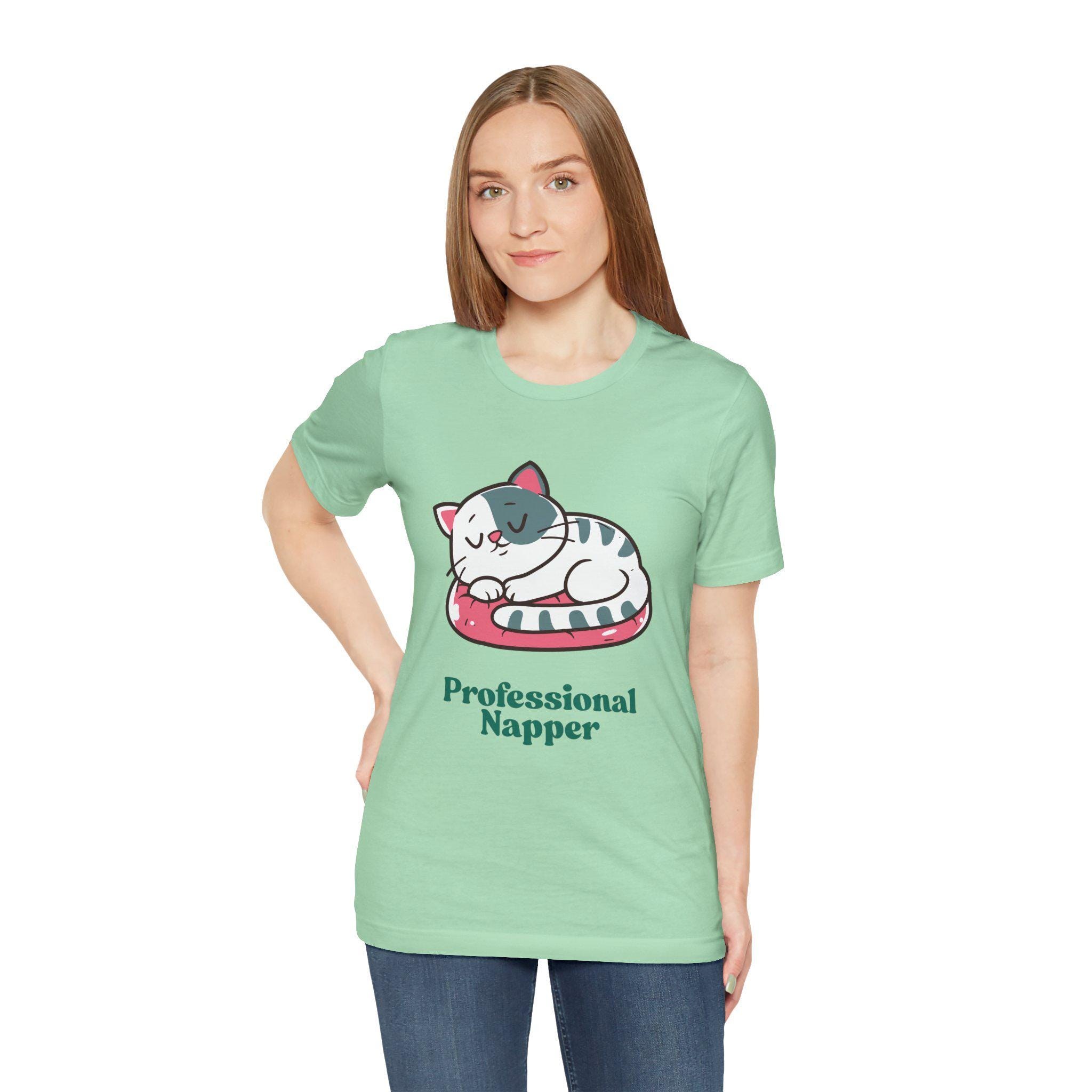 Professional Napper T-Shirt: Funny Cat Lover Tee, image 6