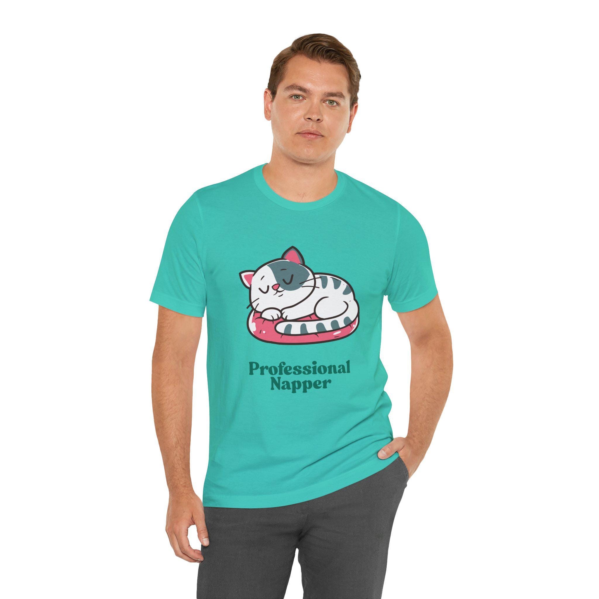 Professional Napper T-Shirt: Funny Cat Lover Tee, image 7