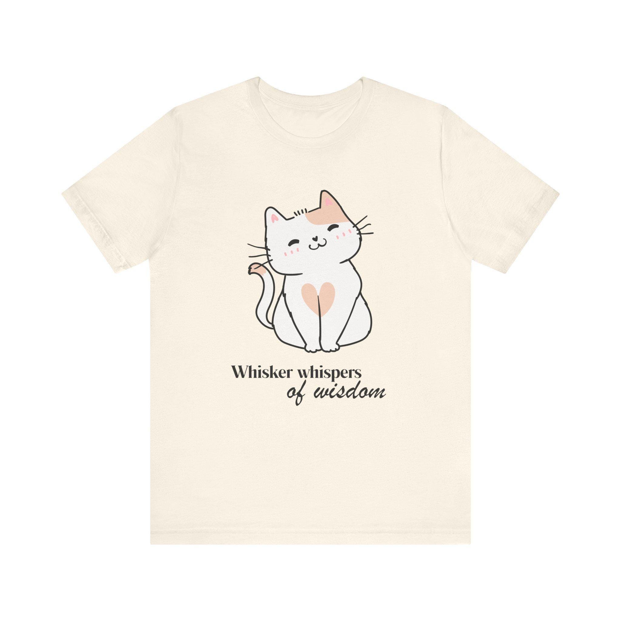 Whiskers Wisdom Funny Cat Tee, 100% Airlume Combed Cotton Short Sleeve Design, image 4