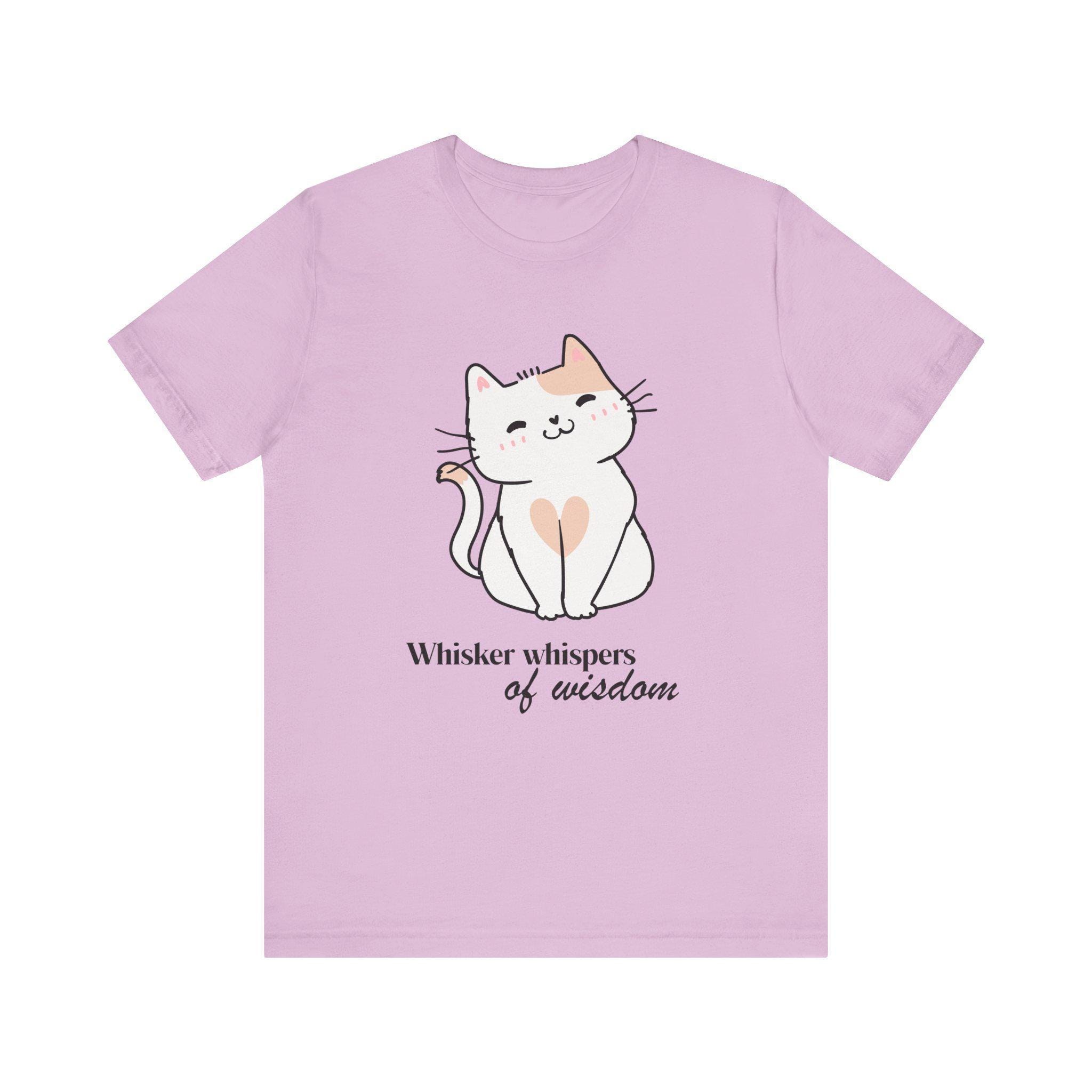 Whiskers Wisdom Funny Cat Tee, 100% Airlume Combed Cotton Short Sleeve Design, image 6