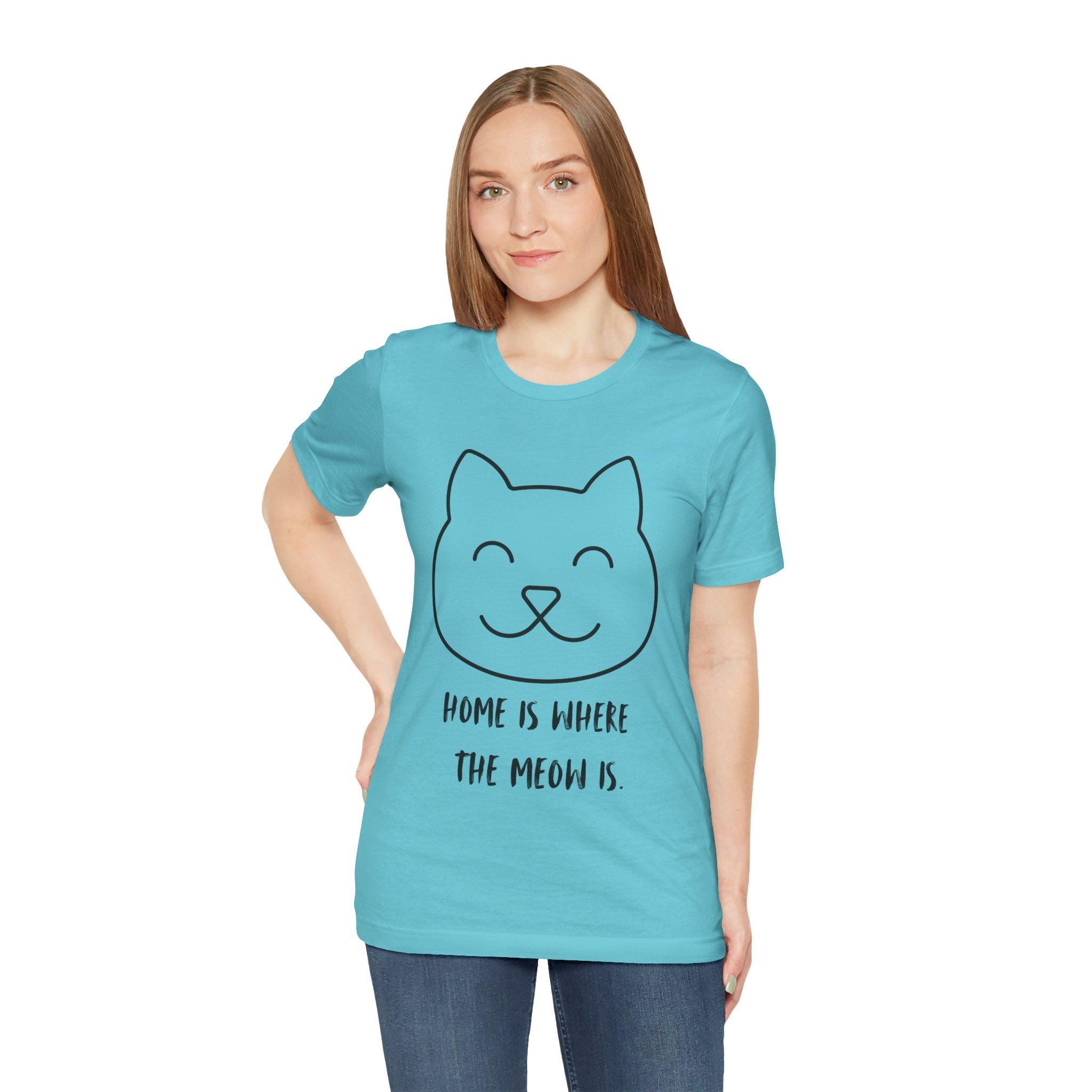 Home is Where the Meow Is T-Shirt Unisex Cat Lover Top, image 13