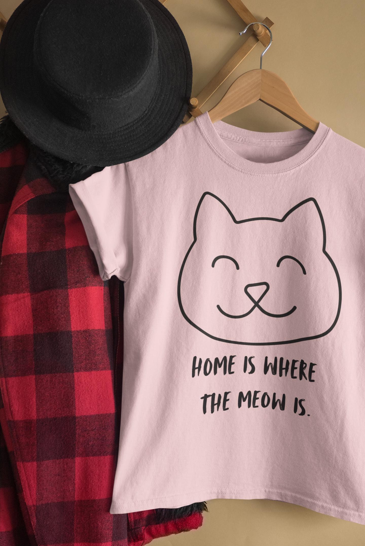 Home is Where the Meow Is T-Shirt Unisex Cat Lover Top, image 7