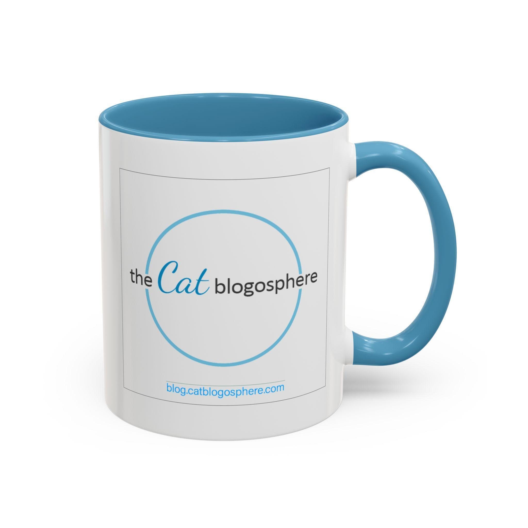 Logo Mug, 11oz Ceramic Coffee Mug with Pink or Blue Accents, image 4