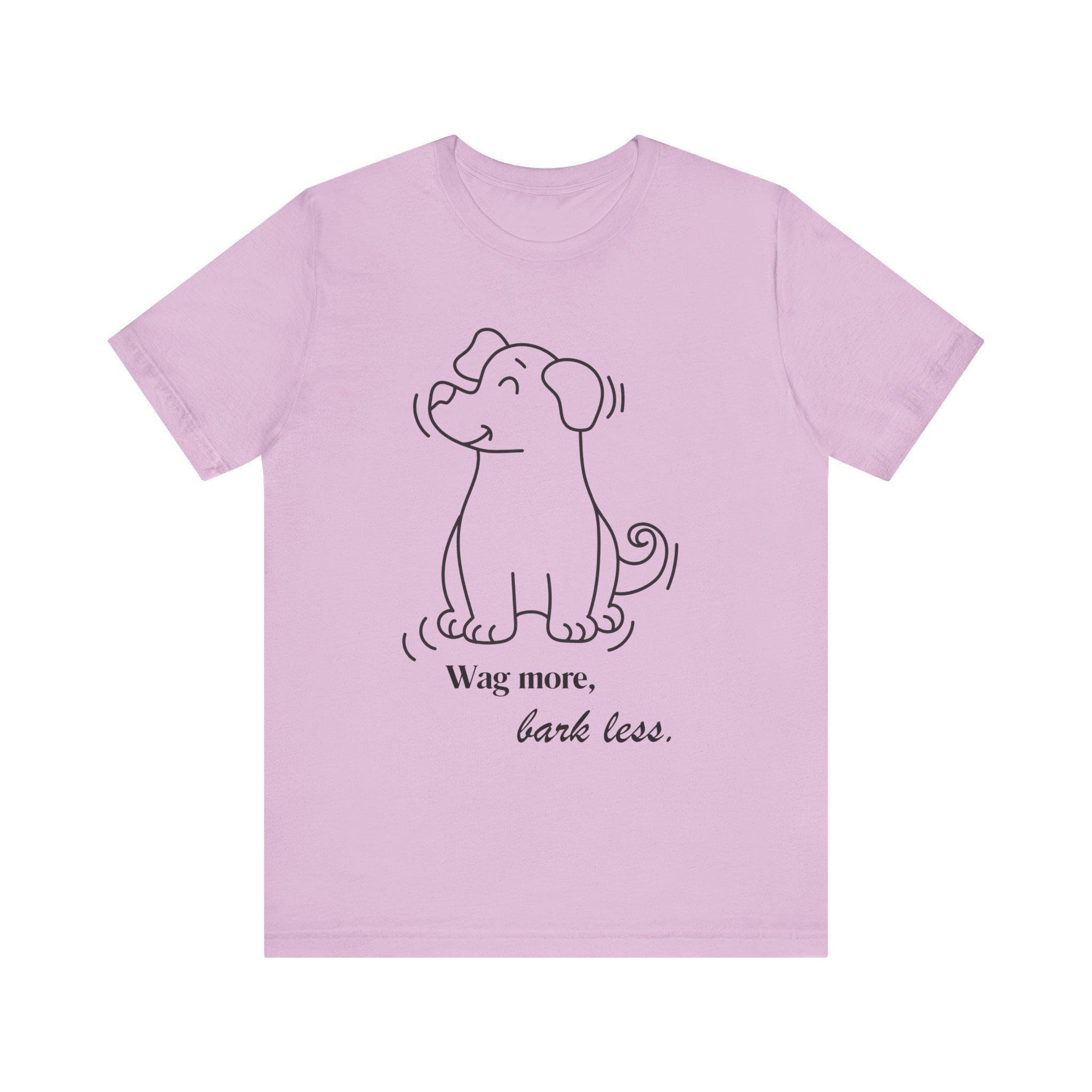 Dog Lover Tee, 100% Cotton Unisex Jersey Shirt with Wag More Slogan, image 2