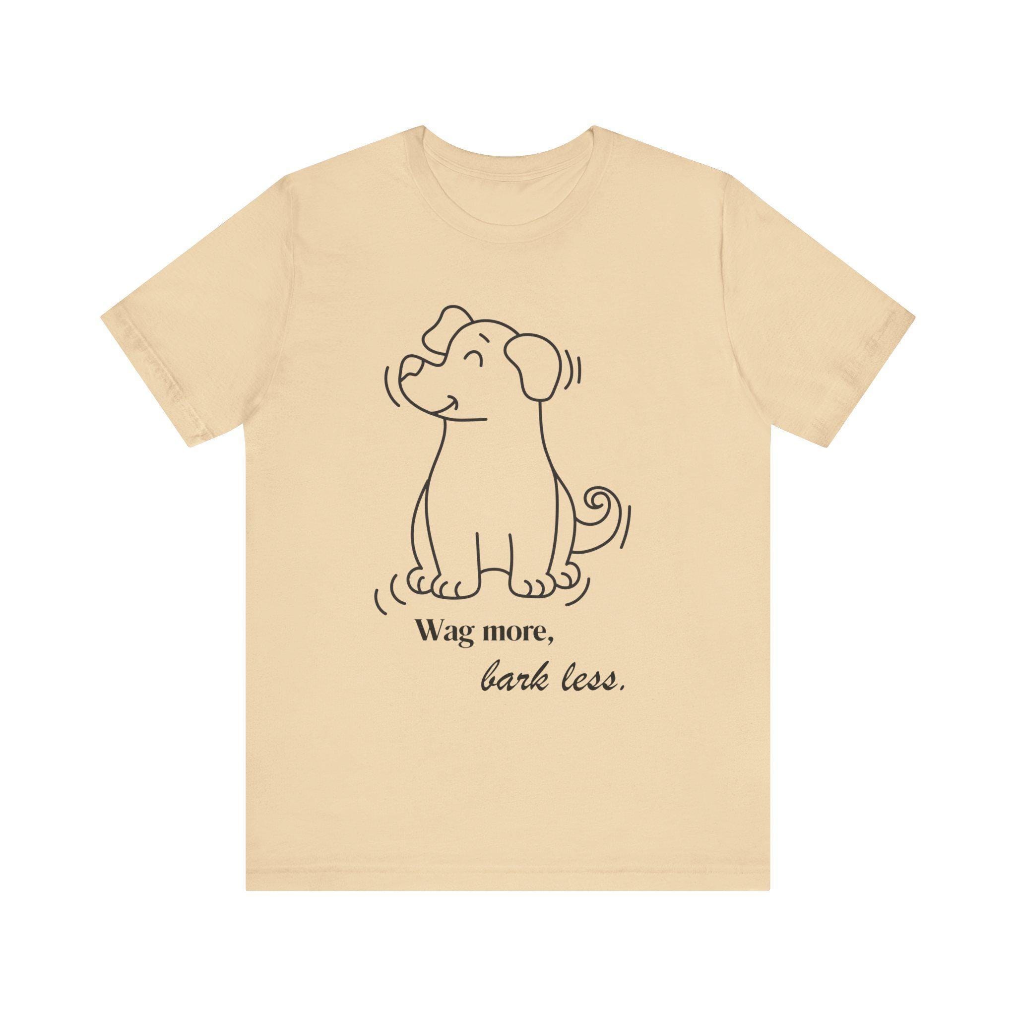 Dog Lover Tee, 100% Cotton Unisex Jersey Shirt with Wag More Slogan, image 4