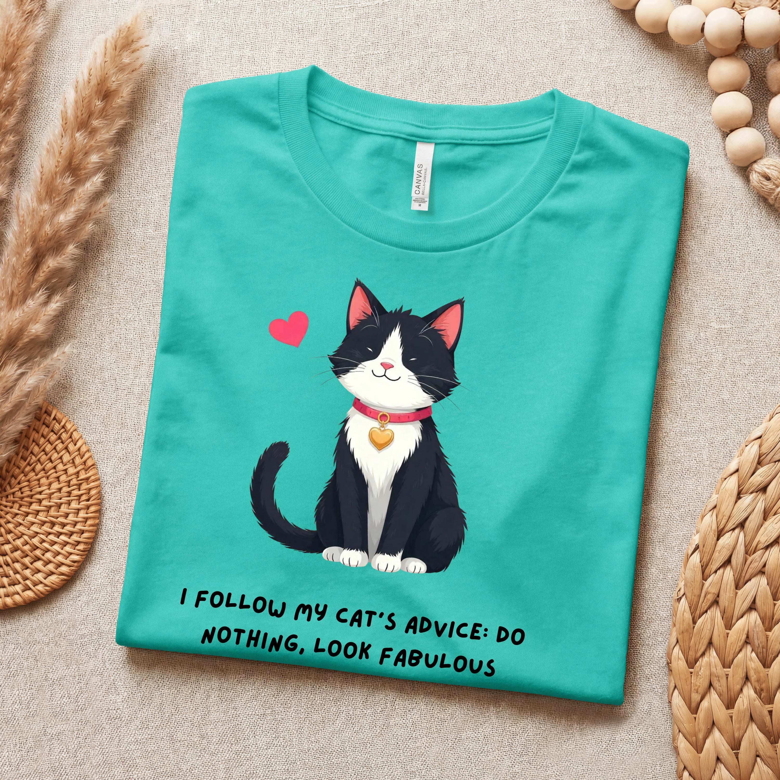 I Follow My Cat's Advice T-Shirt: Fun Cat Mom Tee, image 4