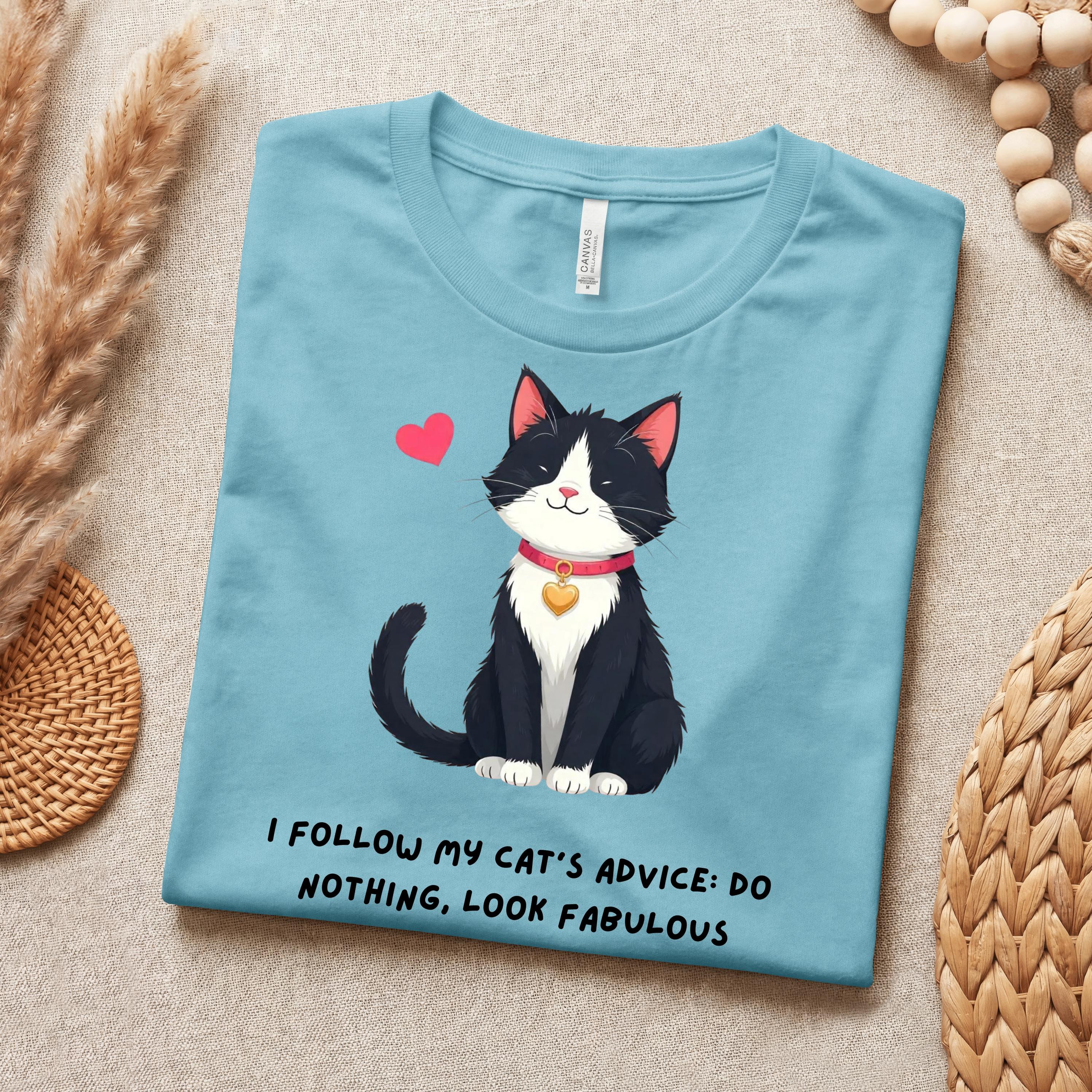 I Follow My Cat's Advice T-Shirt: Fun Cat Mom Tee, image 5