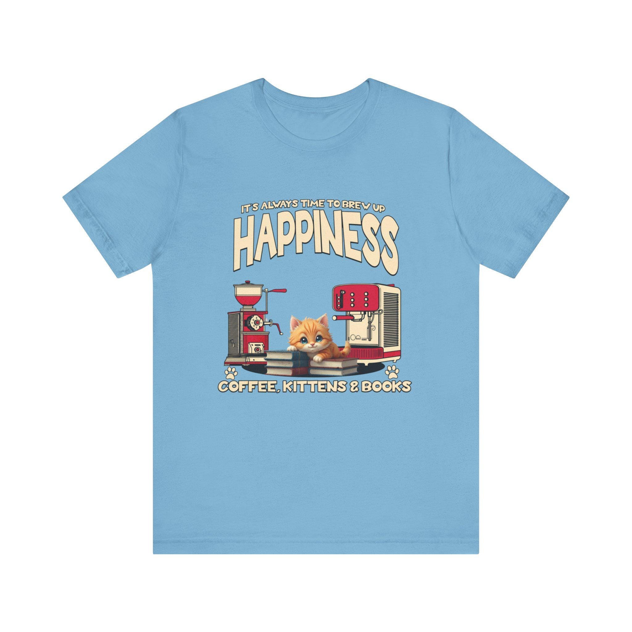 Cat Lover Coffee T-Shirt: Kittens, Books, Comfort Wear, image 7
