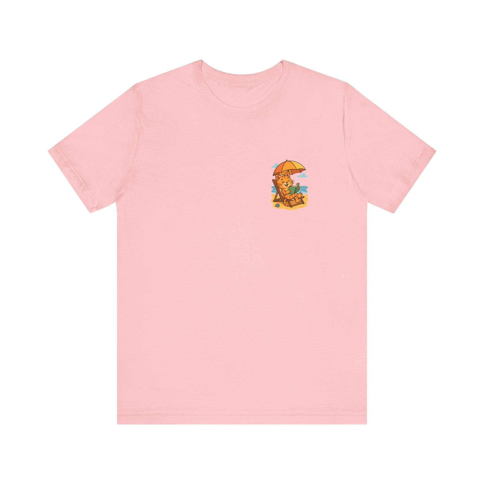 Beach Cat T-Shirt: Summer Vacation Outfit, Book Lover Gift, 100% Airlume Cotton, image 8
