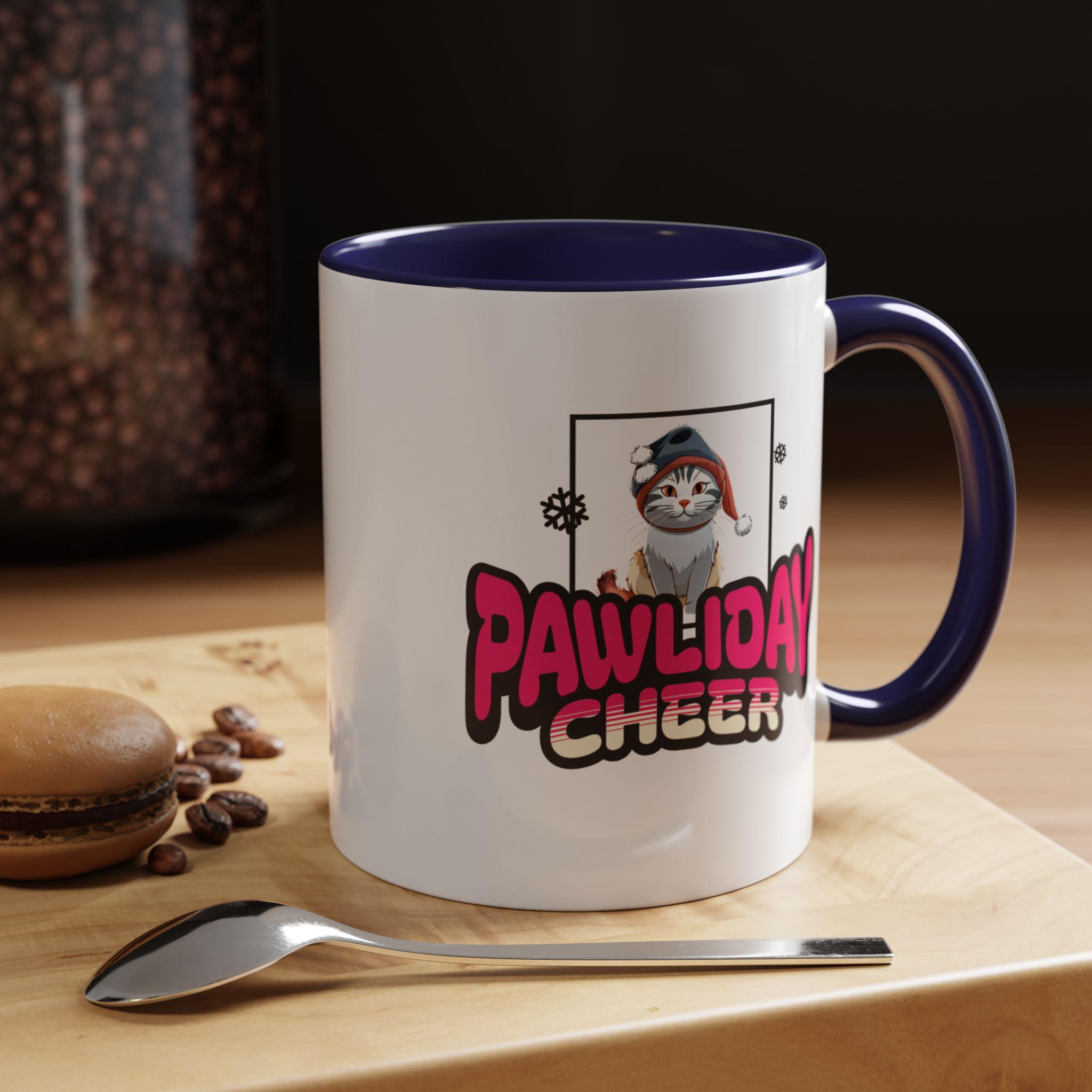 Pawliday Cheer Accent Mug, Gift for Cat Mom Dad, Vibrant Colors, Microwave & Dishwasher Safe, image 4