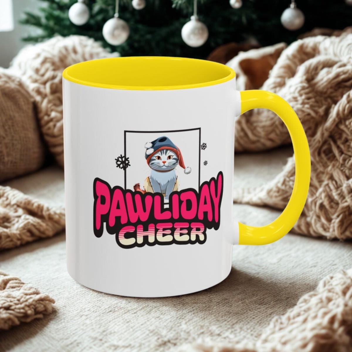 Pawliday Cheer Accent Mug, Gift for Cat Mom Dad, Vibrant Colors, Microwave & Dishwasher Safe, image 6