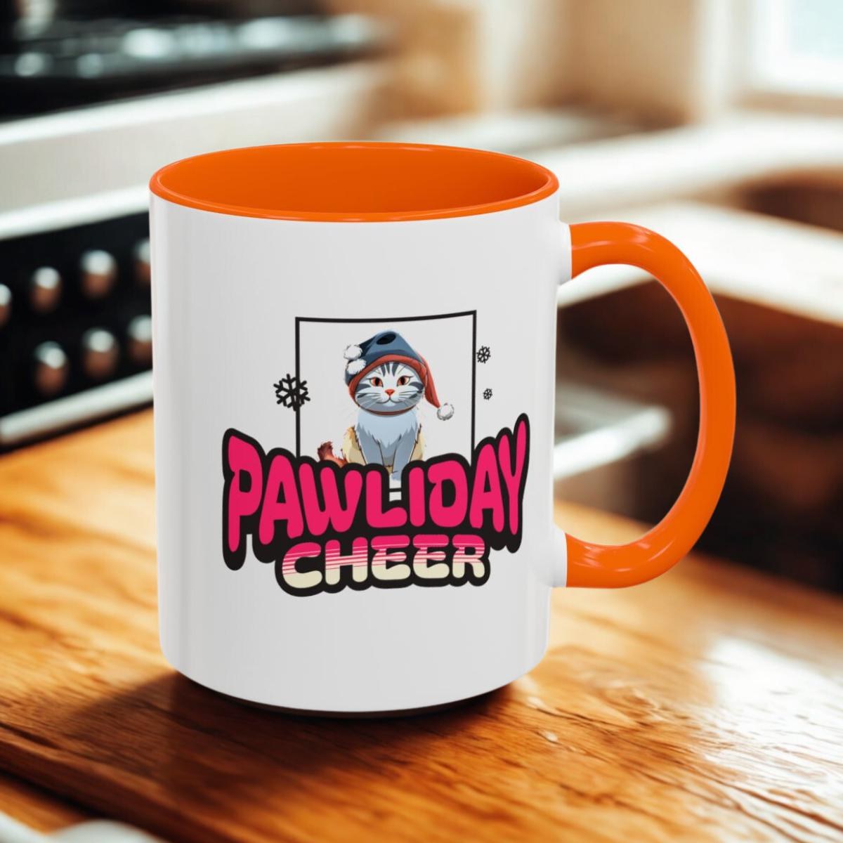 Pawliday Cheer Accent Mug, Gift for Cat Mom Dad, Vibrant Colors, Microwave & Dishwasher Safe, image 7